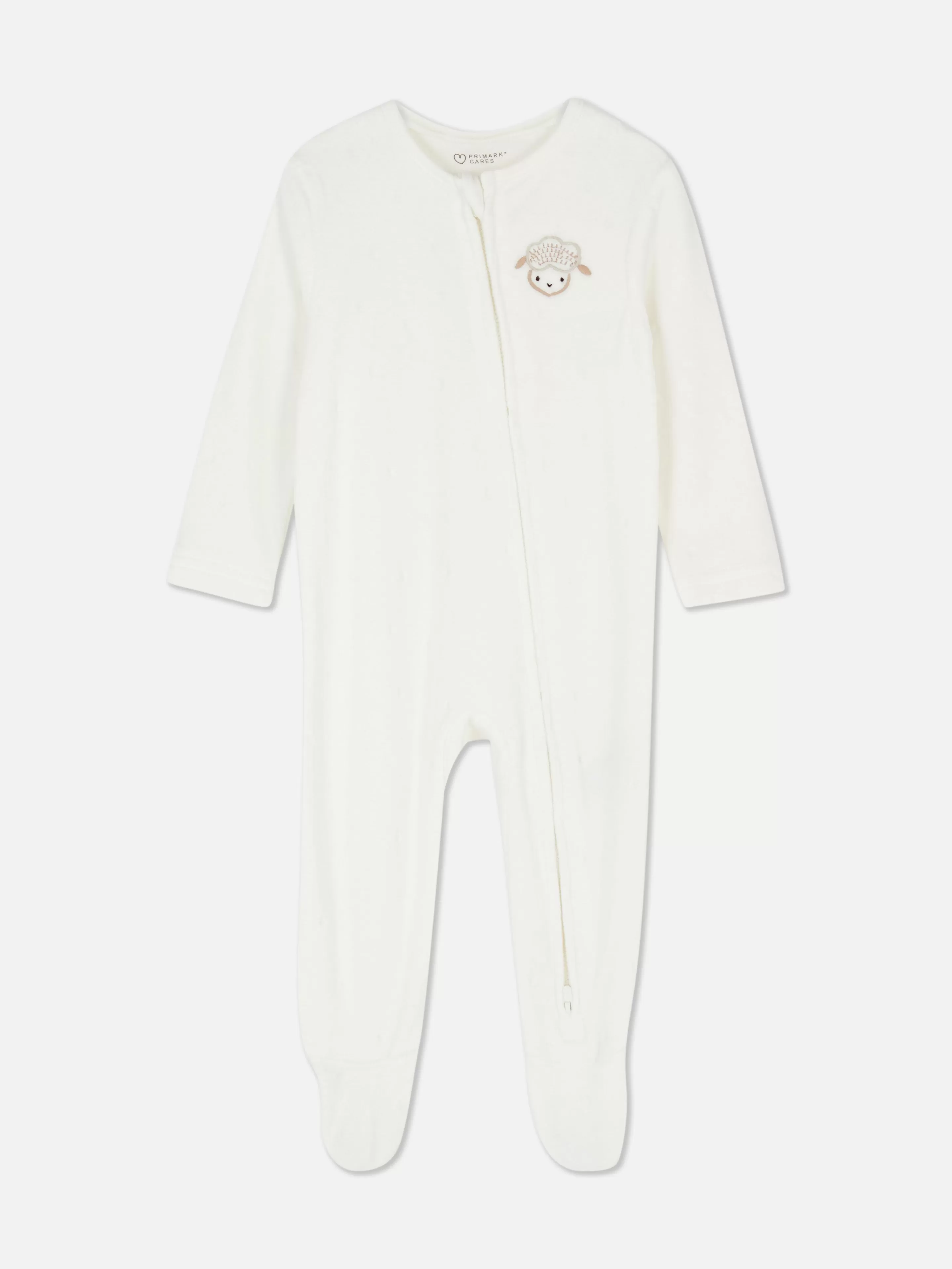 Babygrows E Pijamas*Primark Babygrow Veludo Ovelhas Marfim