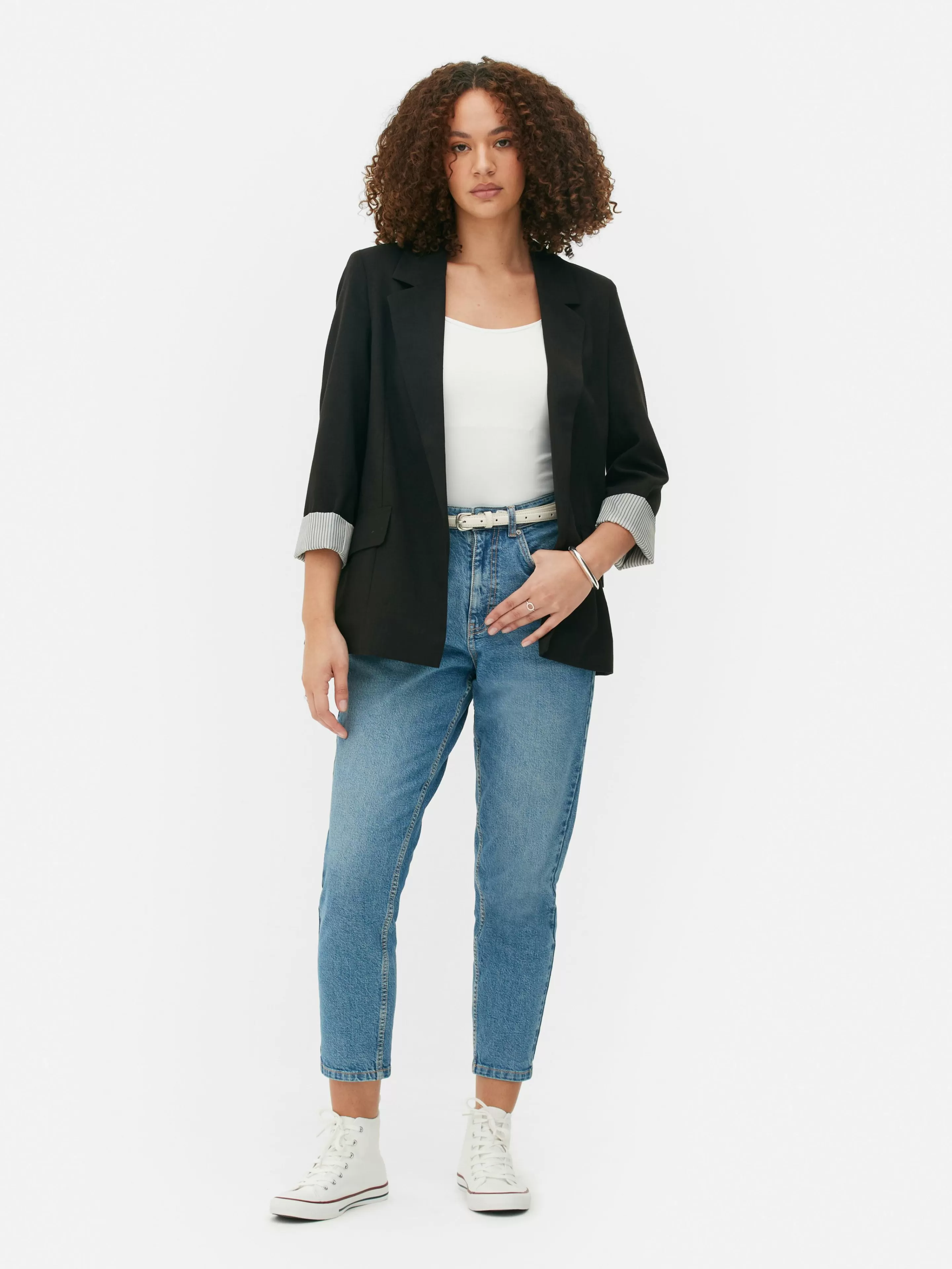 Blazers*Primark Blazer Corte Justo S/ Botões Preto