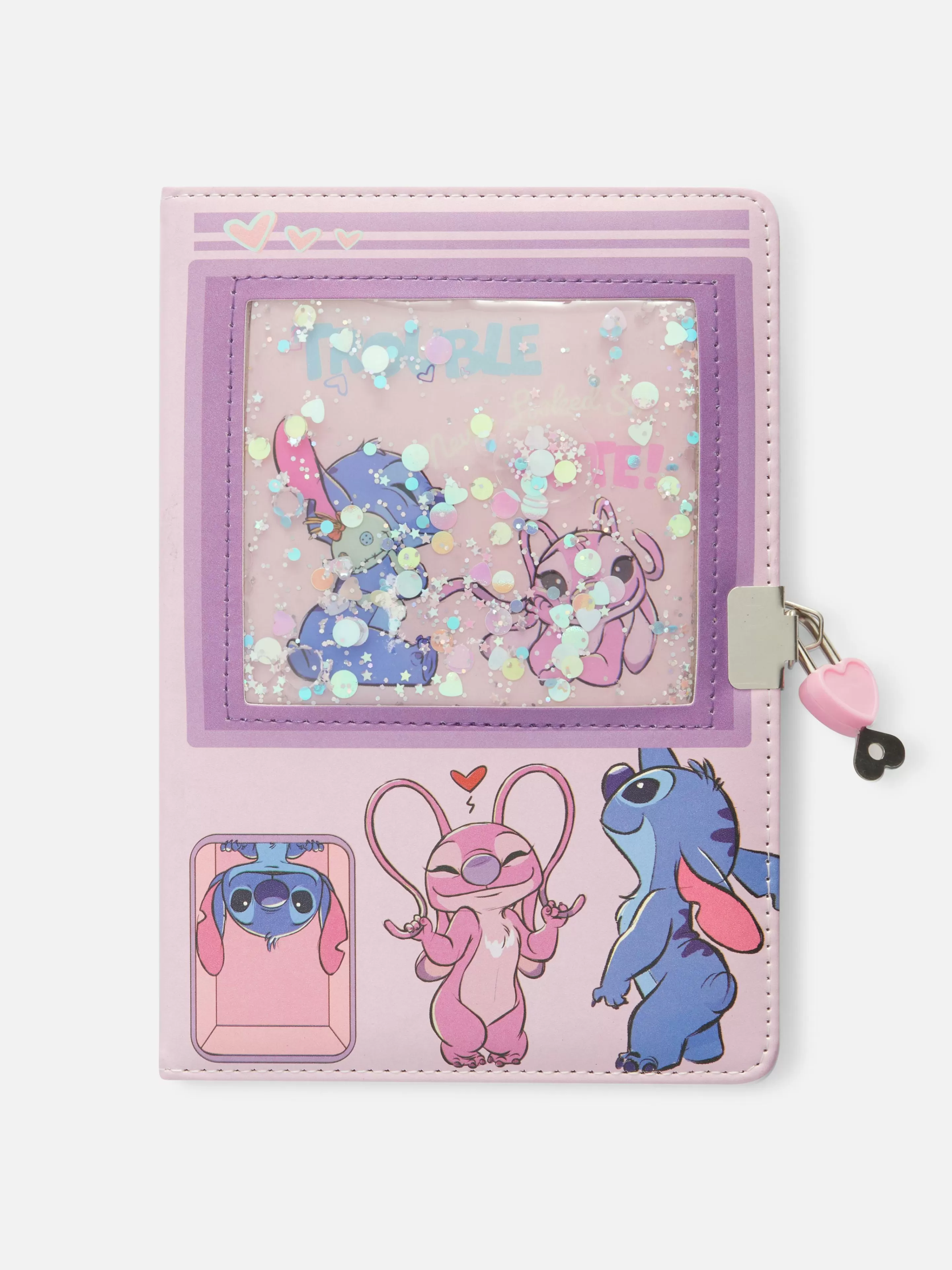 Blocos De Notas*Primark Bloco Notas A5 Cadeaco Disney Stitch Cor-de-rosa