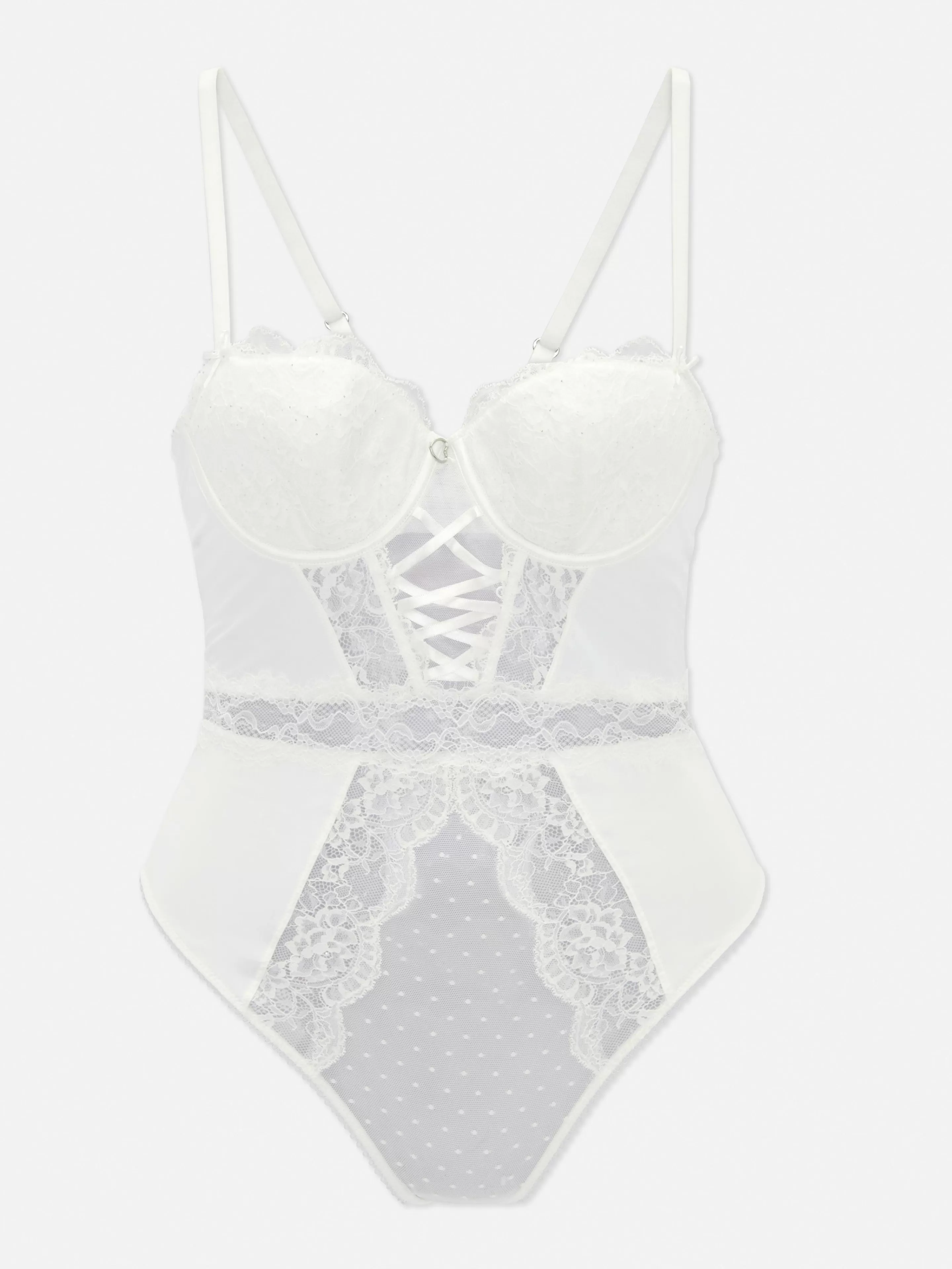 Conjuntos De Lingerie*Primark Body Copas Almofadadas Renda Noiva Marfim