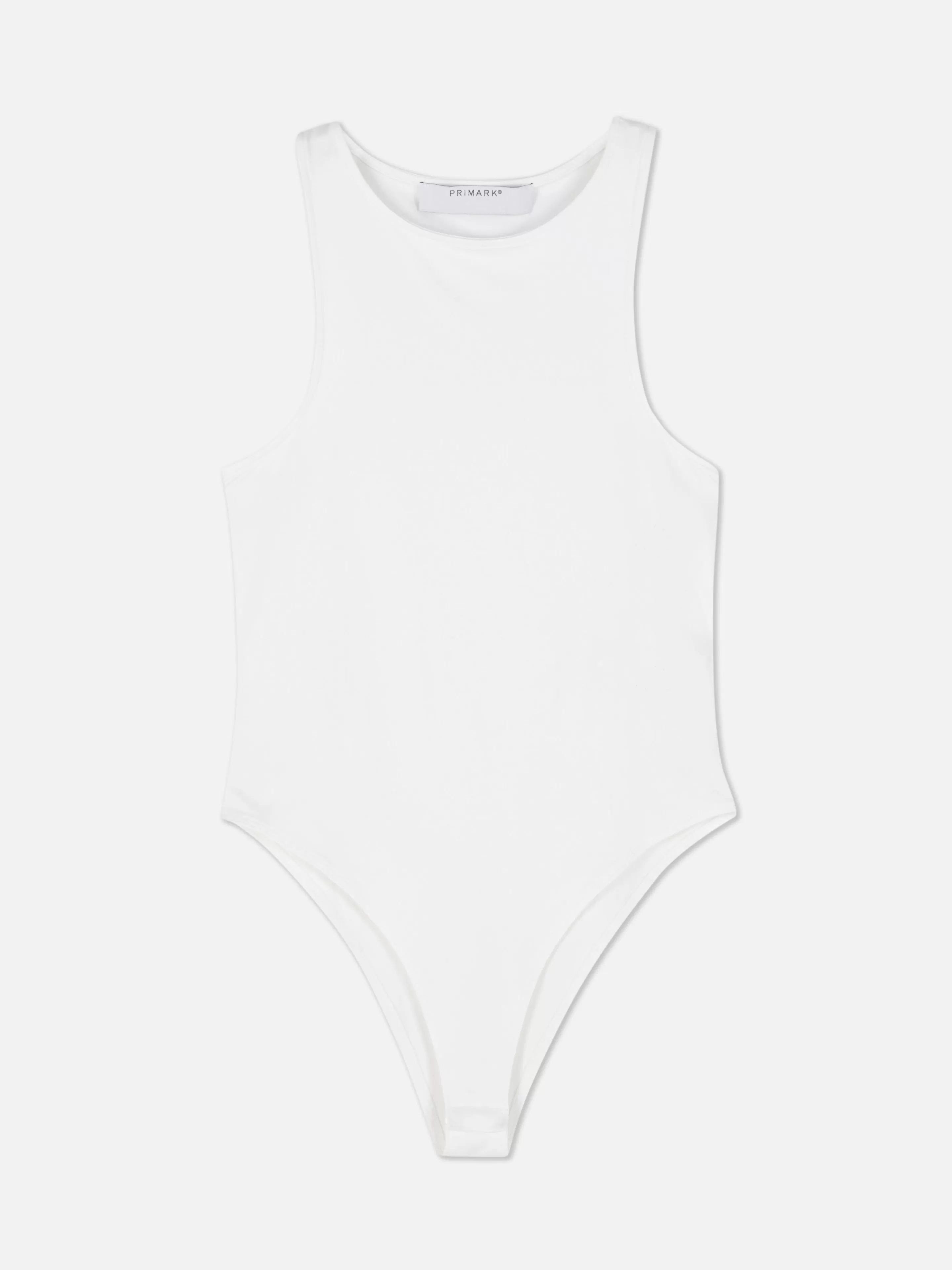 Tops E T-Shirts*Primark Body S/ Mangas Costas Estilo Corredor Branco