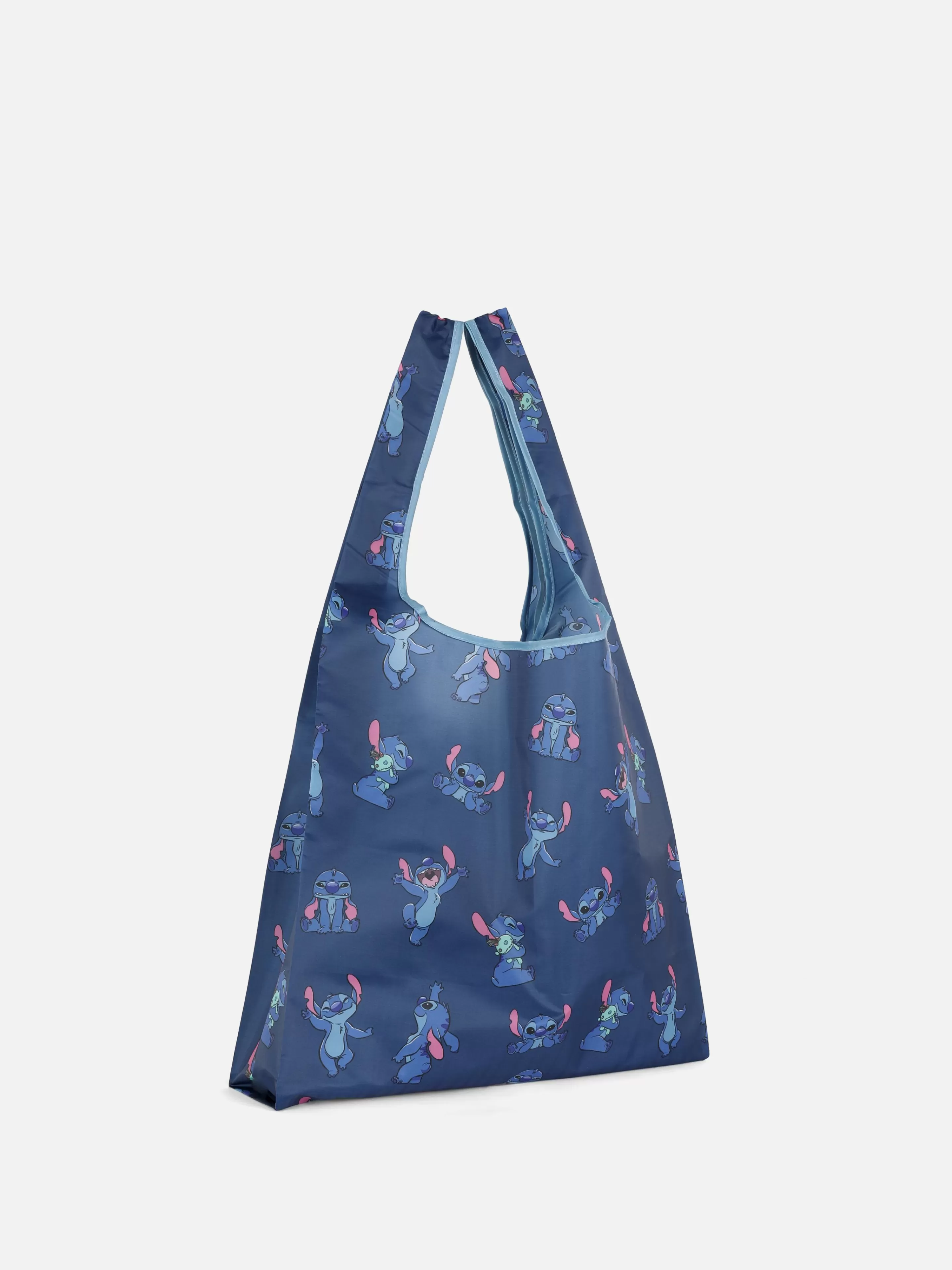 Malas E Carteiras*Primark Bolsa Shopper Dobrável Disney Stitch Azul-marinho