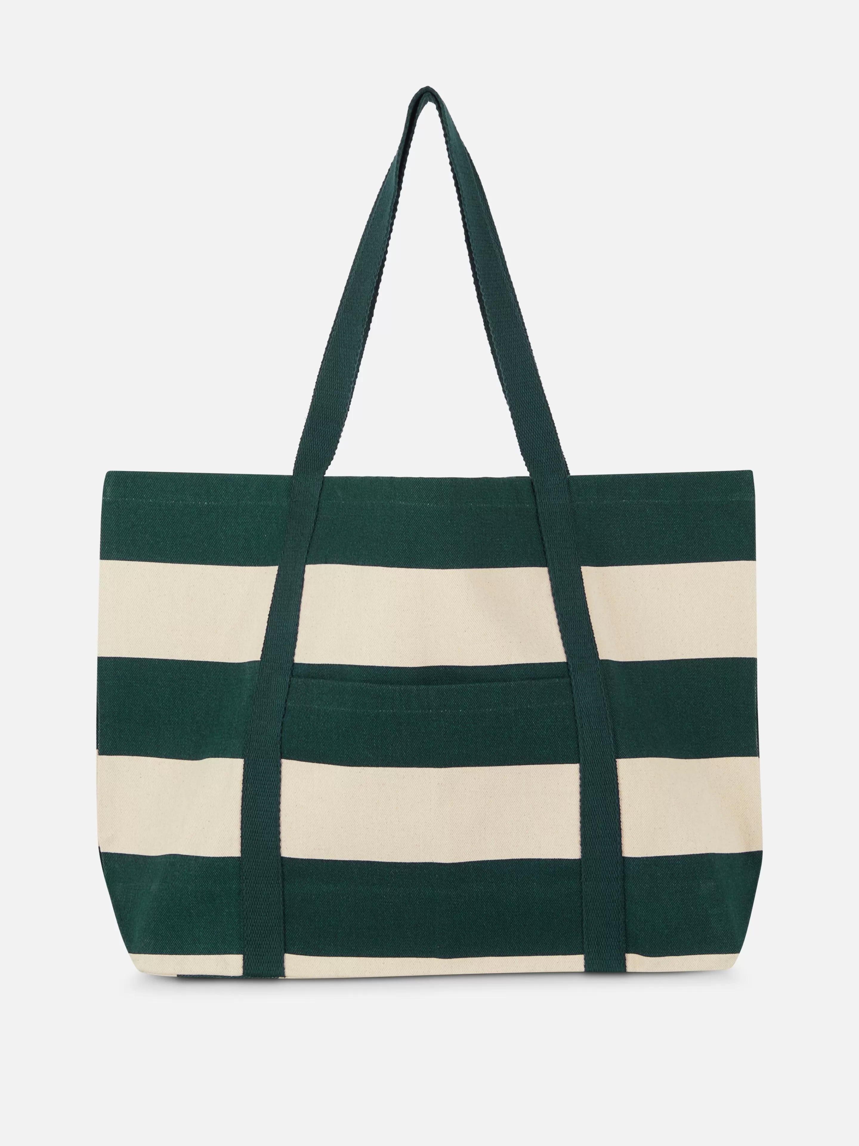 Malas E Carteiras*Primark Bolsa Shopper Lona Riscas Rita Ora Verde