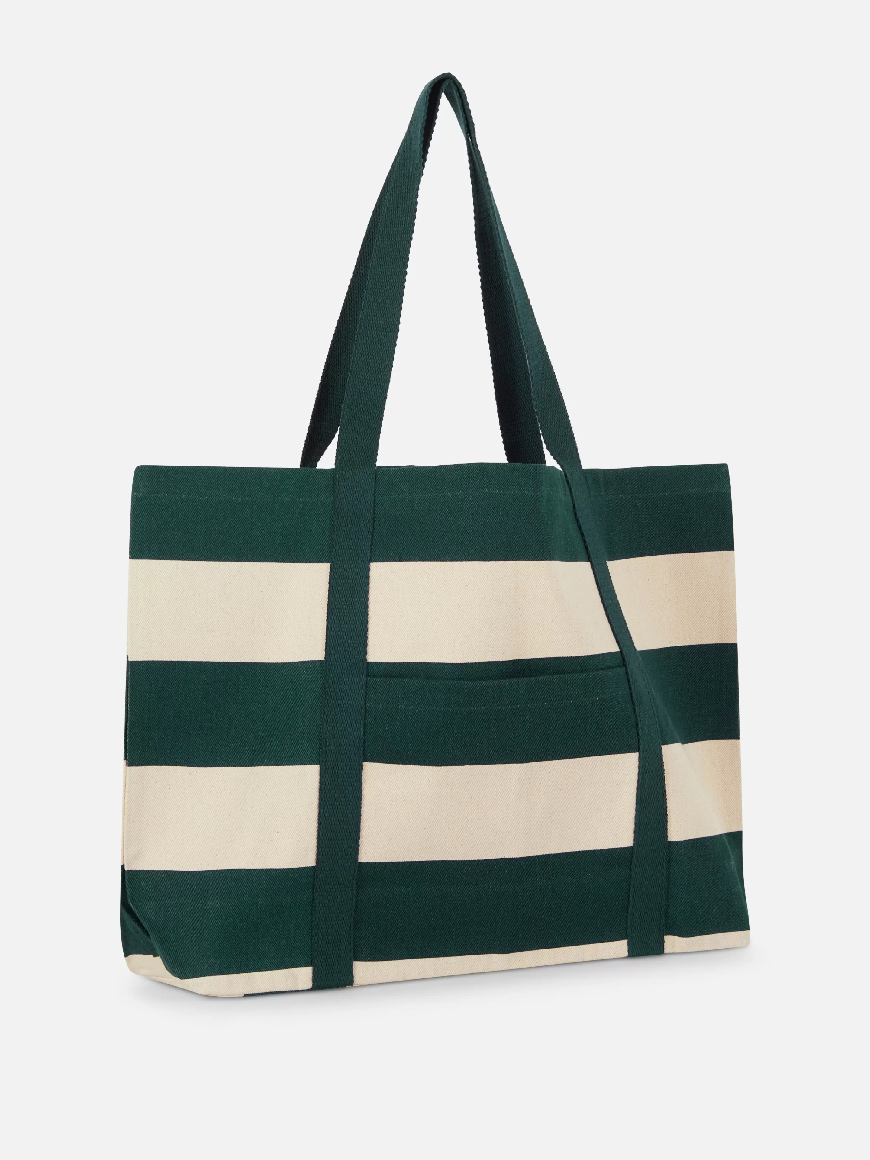 Malas E Carteiras*Primark Bolsa Shopper Lona Riscas Rita Ora Verde