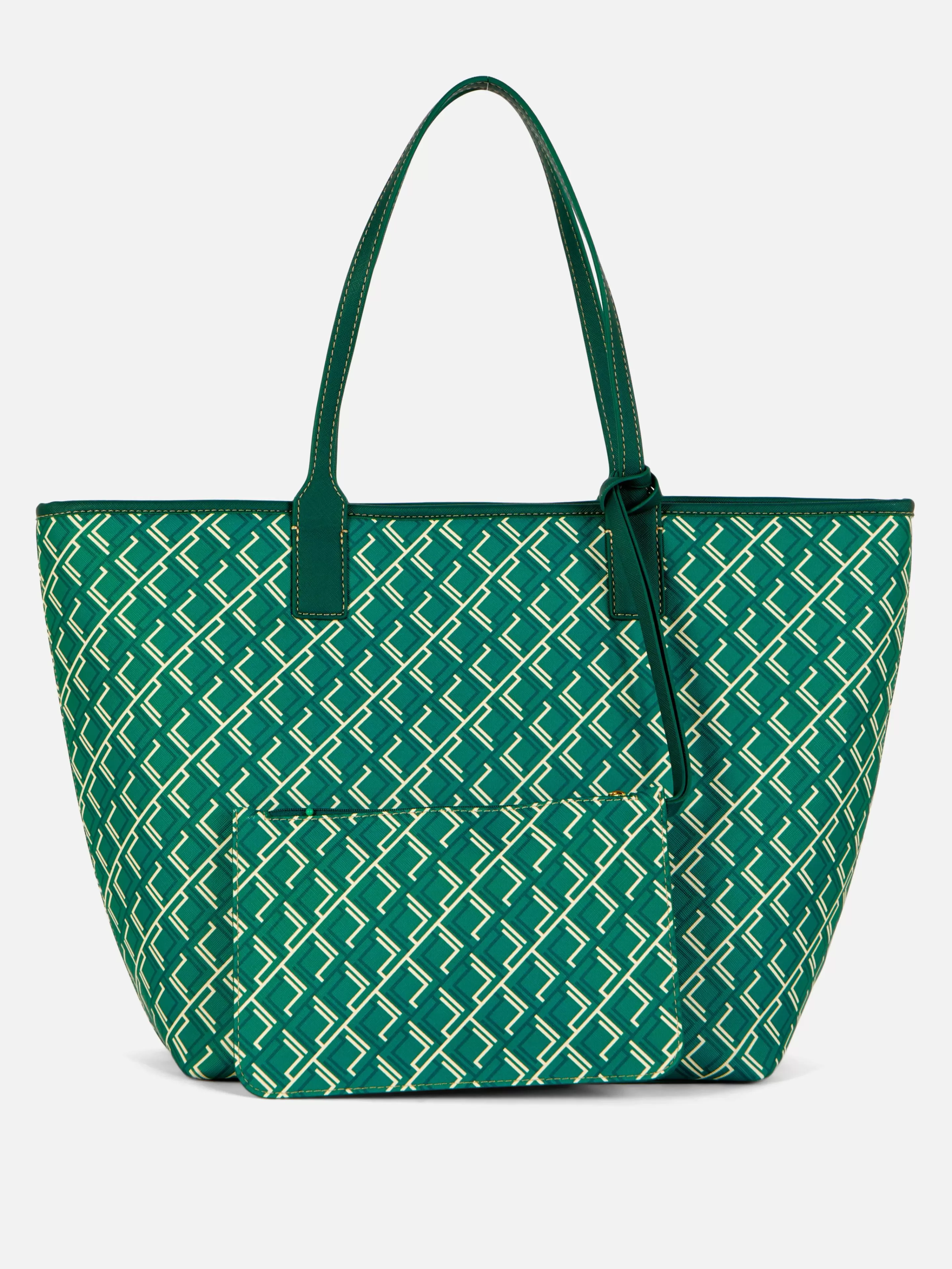 Malas E Carteiras*Primark Bolsa Shopper Monograma Grande Verde