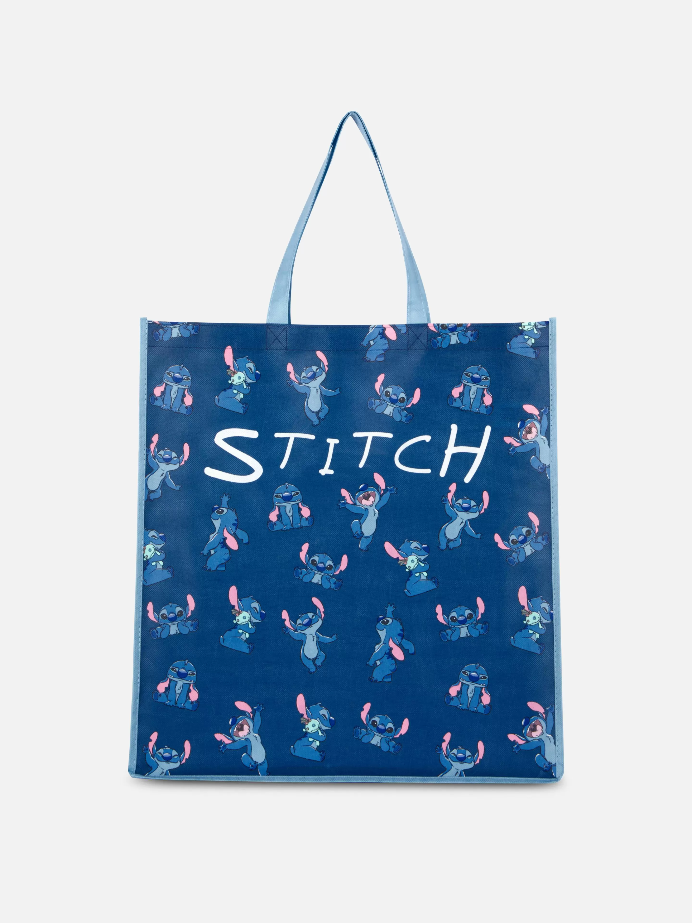 Malas E Carteiras*Primark Bolsa Shopper Reutilizável Disney Stitch Azul-marinho