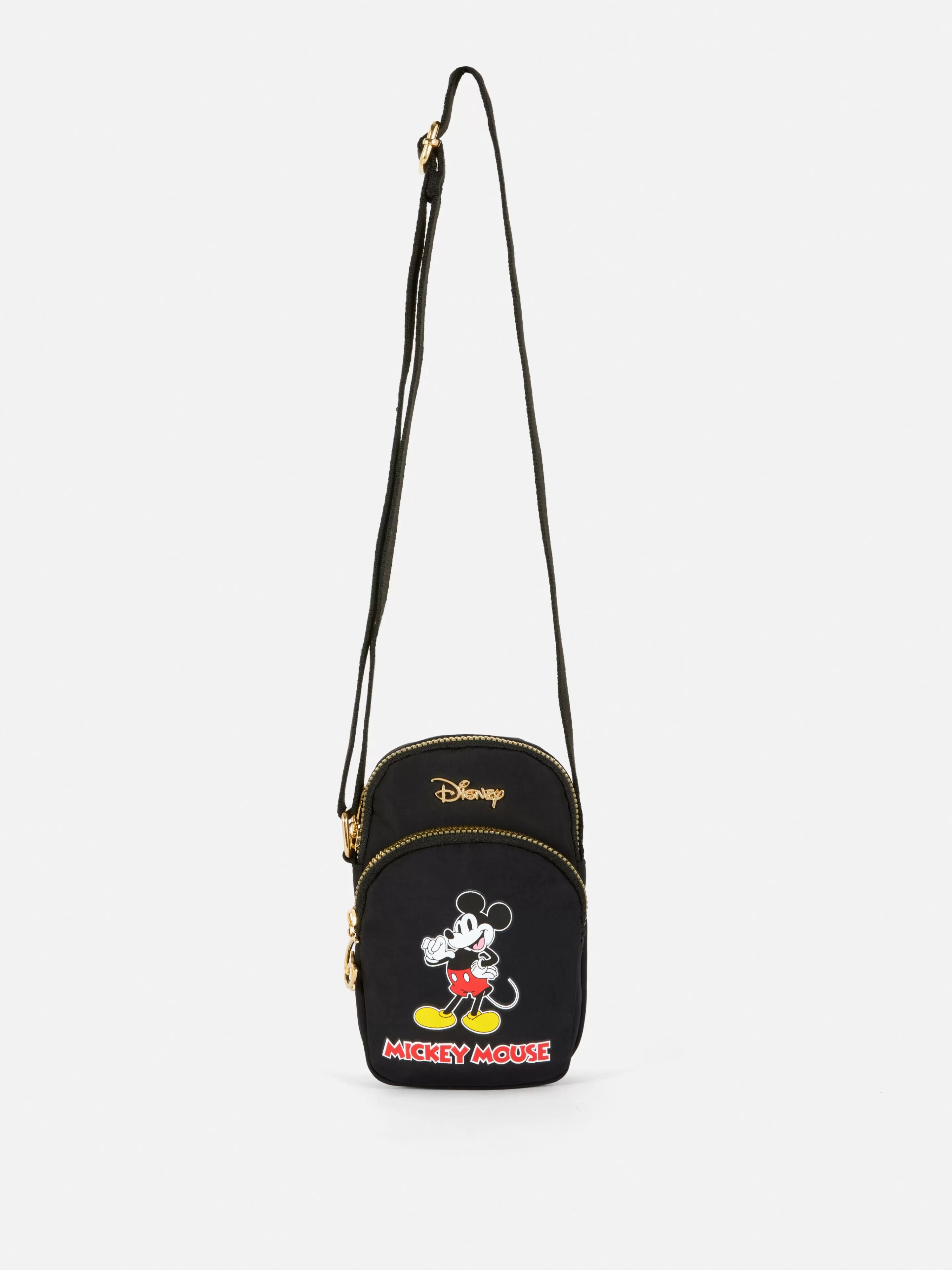 Malas E Carteiras*Primark Bolsa Telemóvel Estampado Disney Mickey Mouse Preto