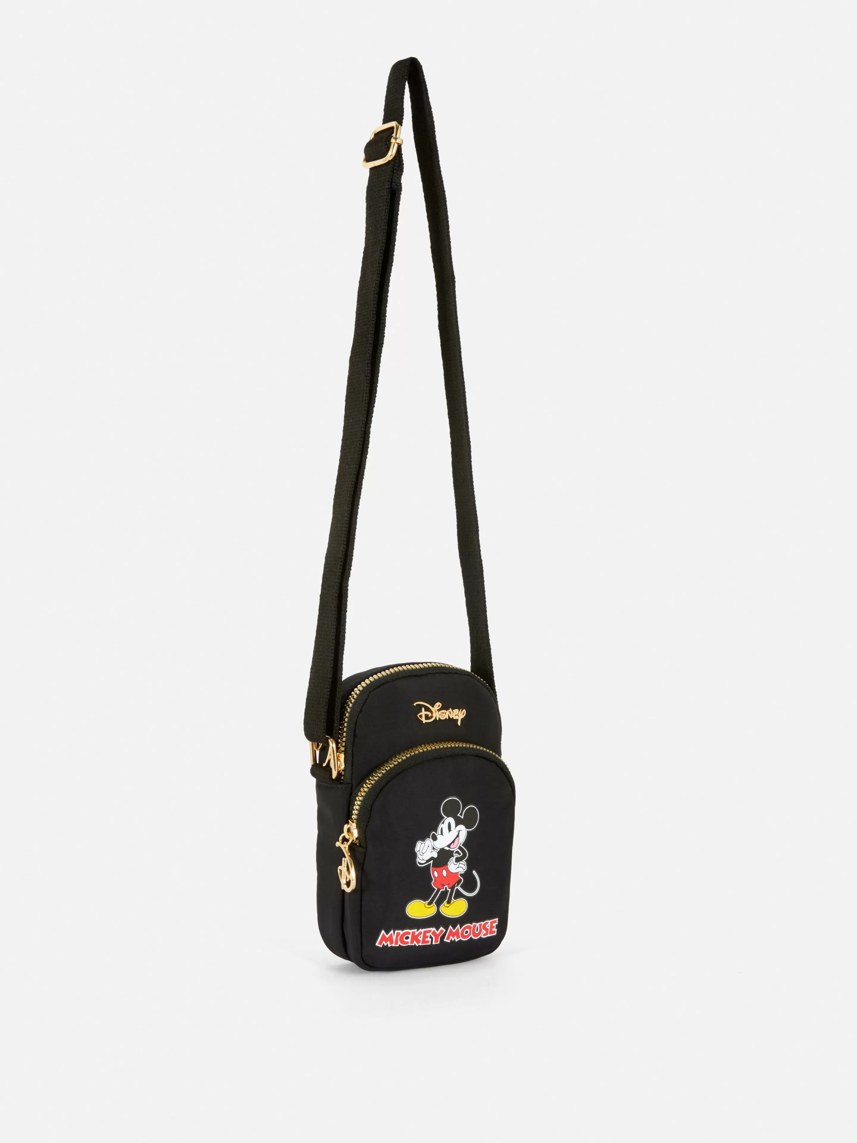 Malas E Carteiras*Primark Bolsa Telemóvel Estampado Disney Mickey Mouse Preto