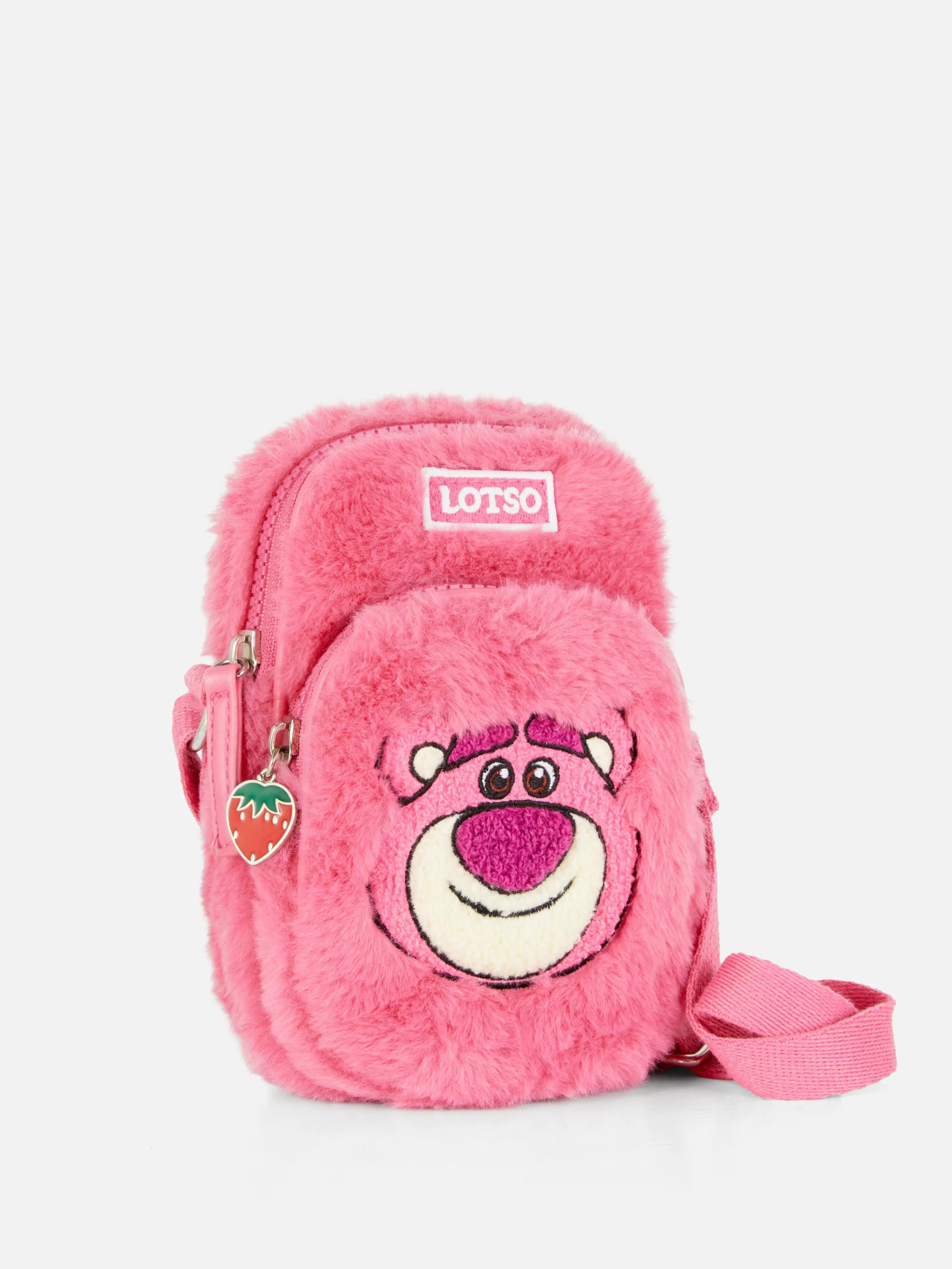 Malas E Carteiras*Primark Bolsa Telemóvel Felpuda Disney Toy Story Lotso Cor-de-rosa