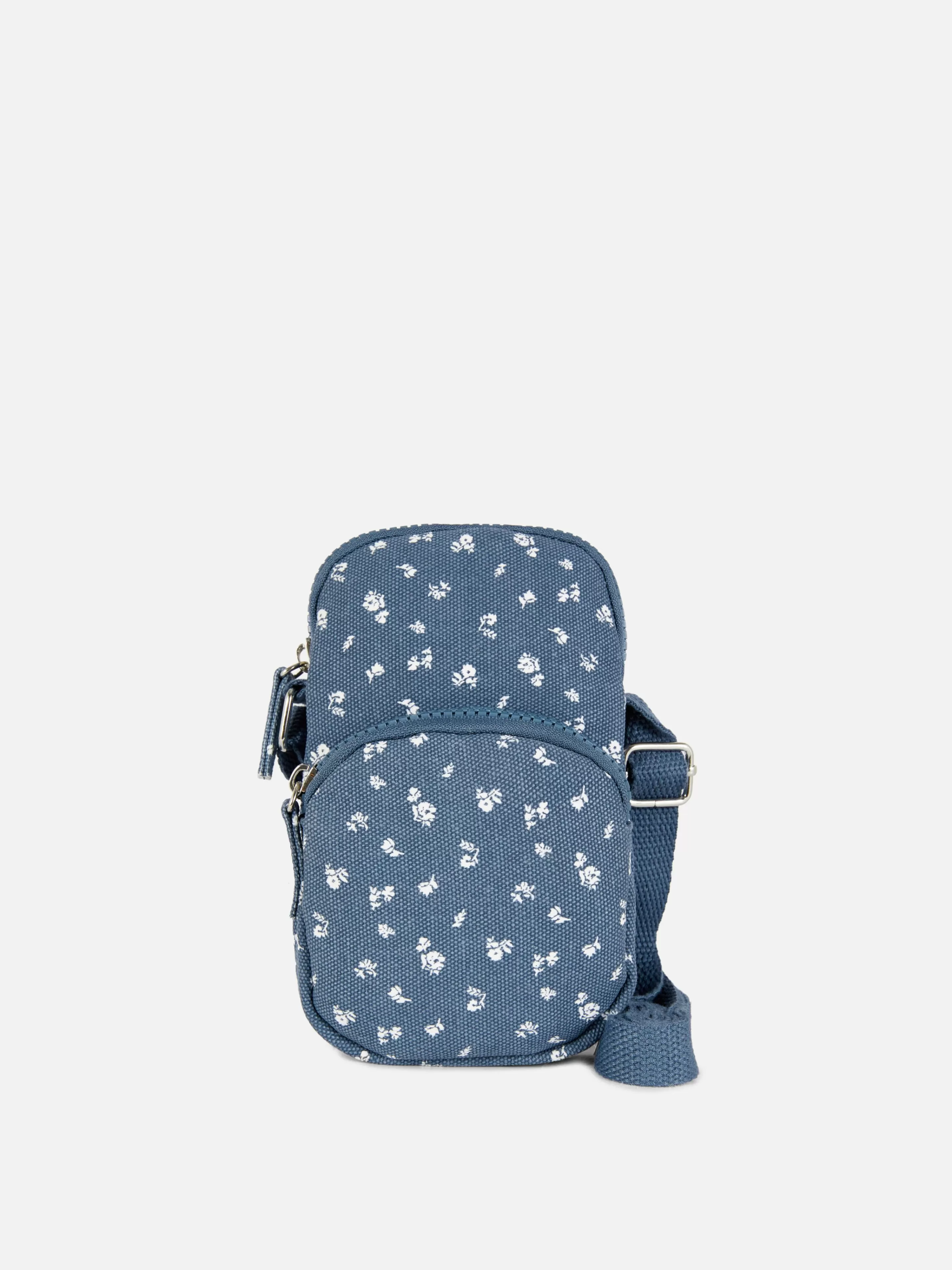 Malas E Carteiras*Primark Bolsa Telemóvel Padrão Floral Azul