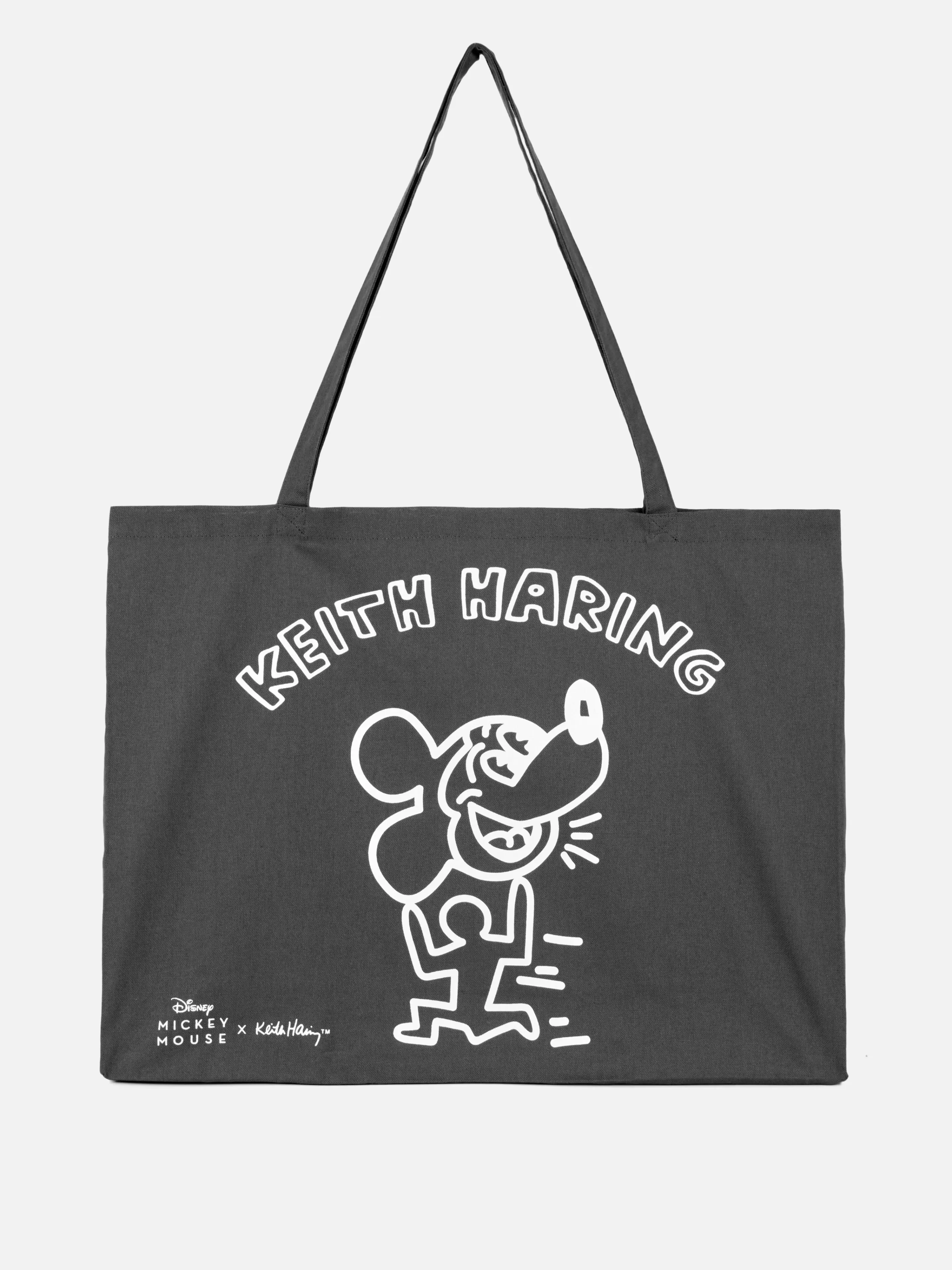 Malas E Carteiras*Primark Bolsa Tote Disney Mickey Mouse X Keith Haring XL Cinzento