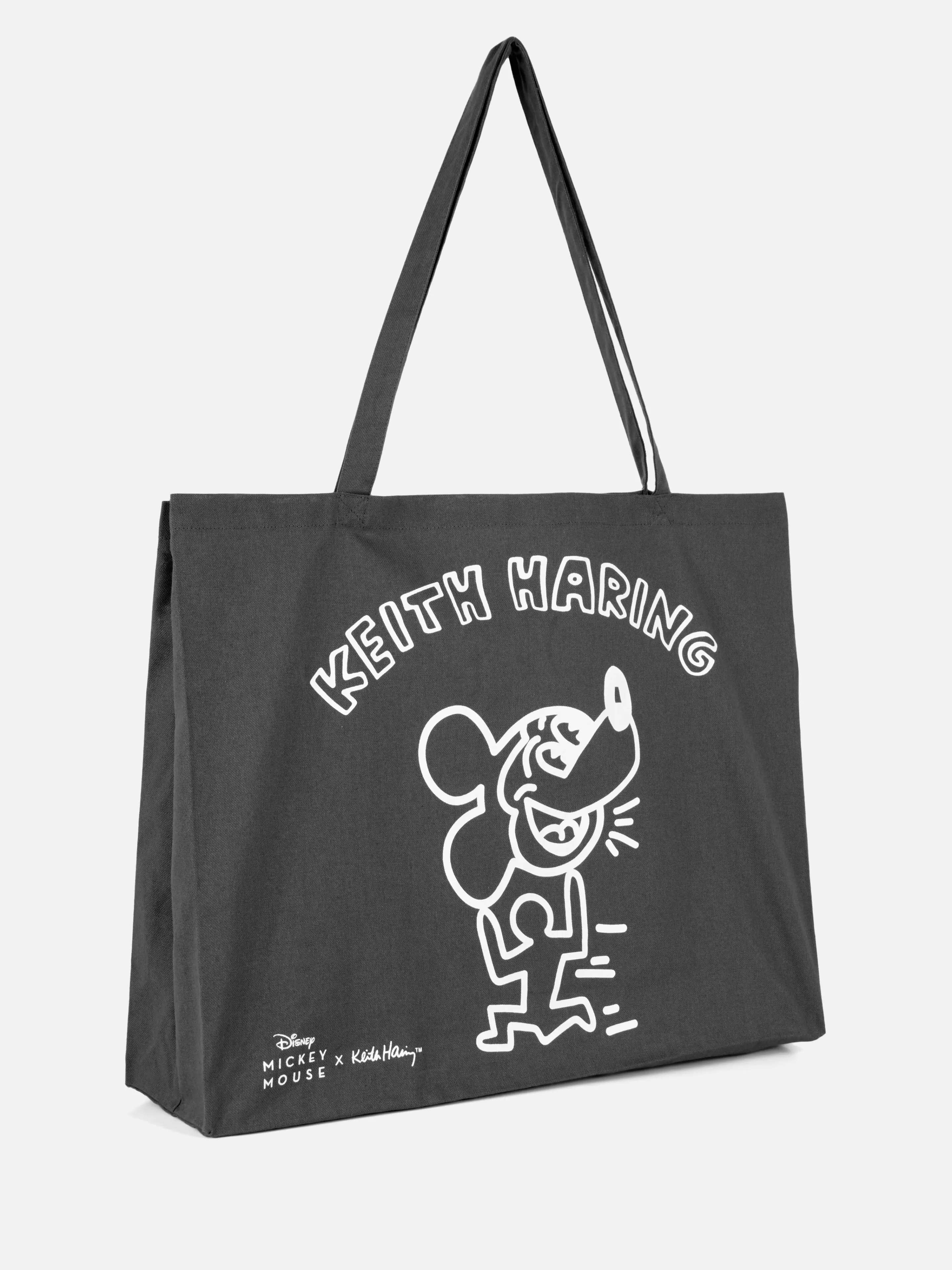 Malas E Carteiras*Primark Bolsa Tote Disney Mickey Mouse X Keith Haring XL Cinzento