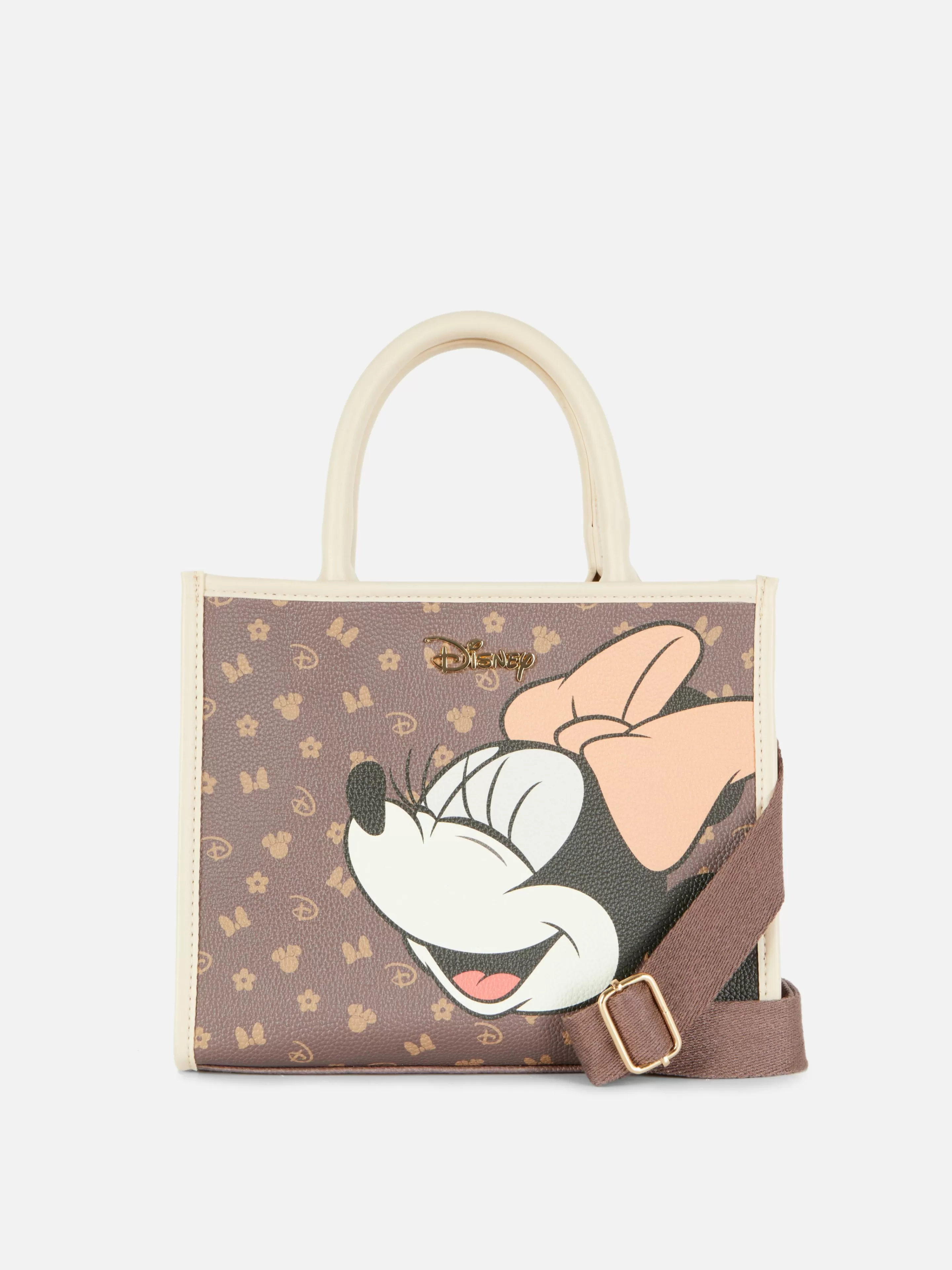 Malas E Carteiras*Primark Bolsa Tote Imitação Pele Disney Minnie Mouse Castanho