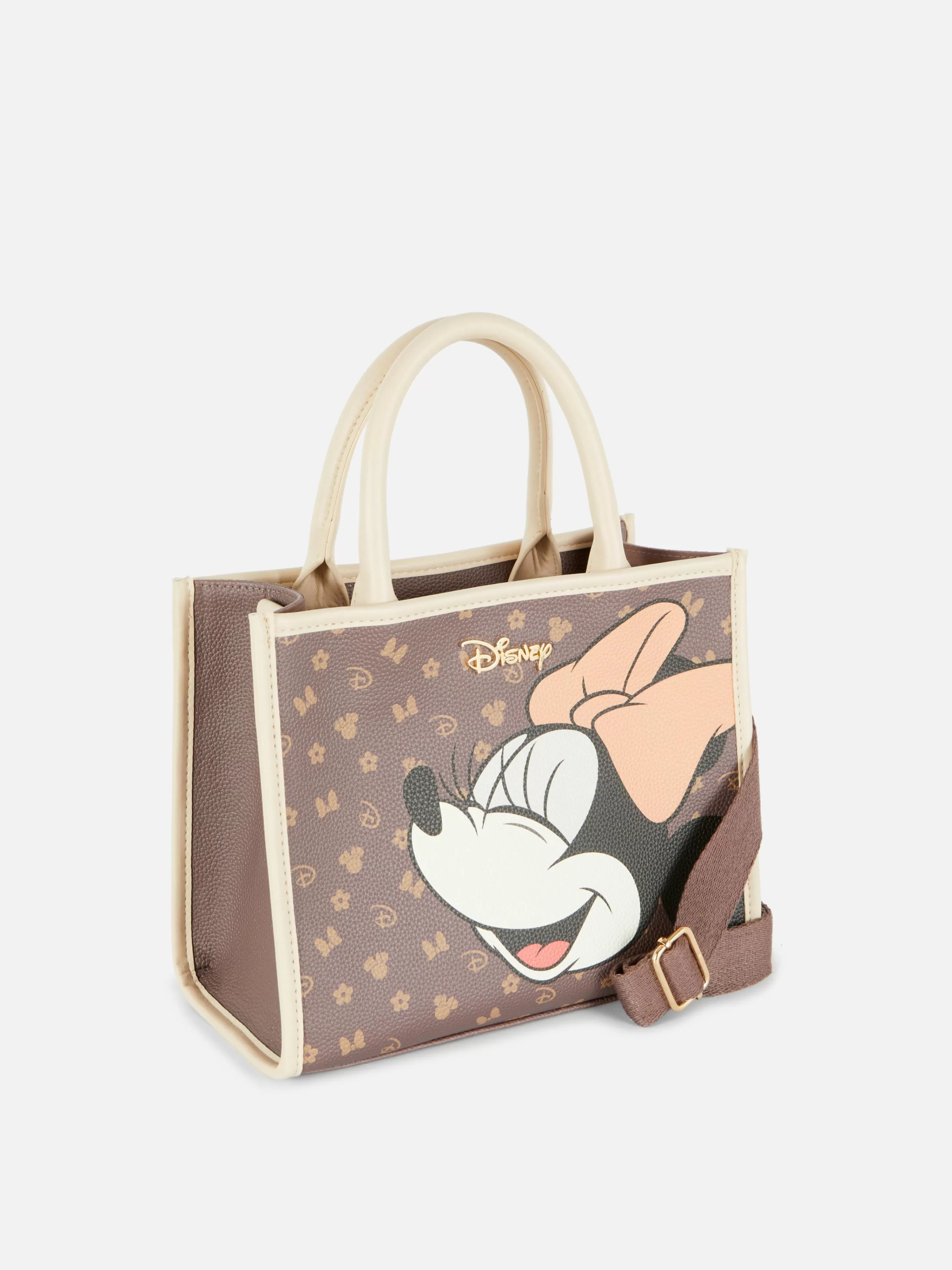 Malas E Carteiras*Primark Bolsa Tote Imitação Pele Disney Minnie Mouse Castanho