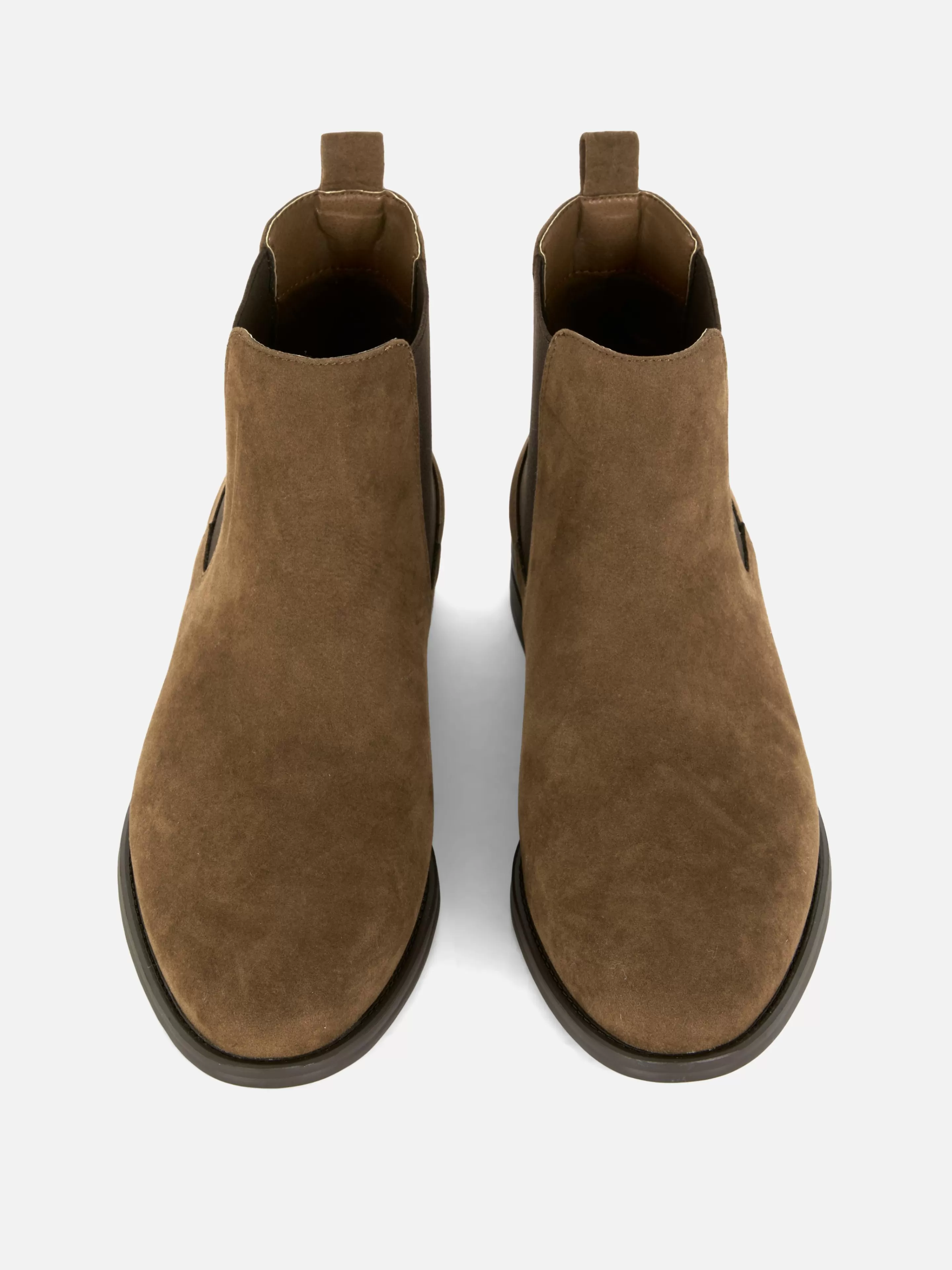 Botas*Primark Botas Chelsea Imitação Camurça Clássicas Castanho claro