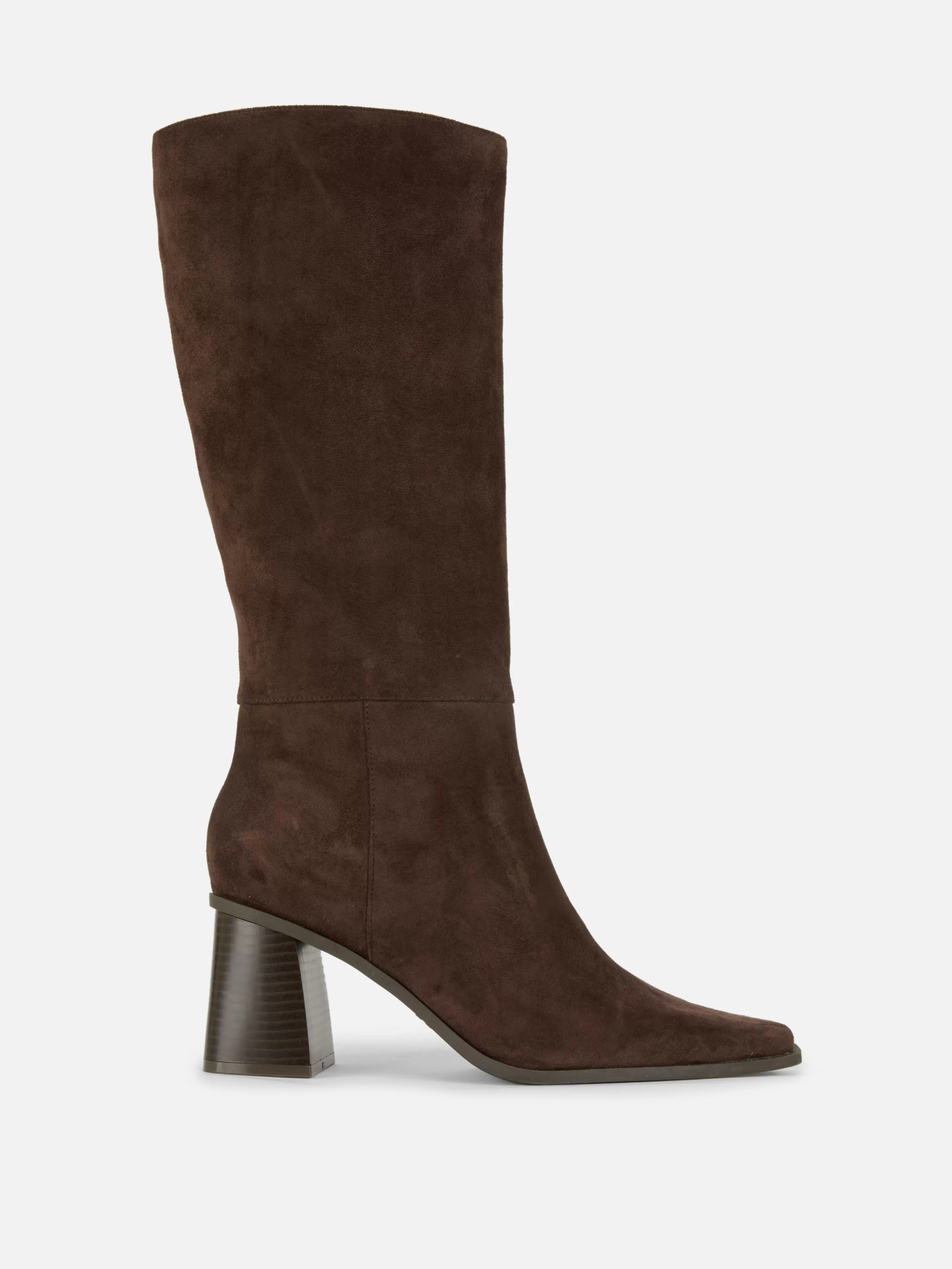 Botas*Primark Botas Salto Alto Cano Alto Chocolate