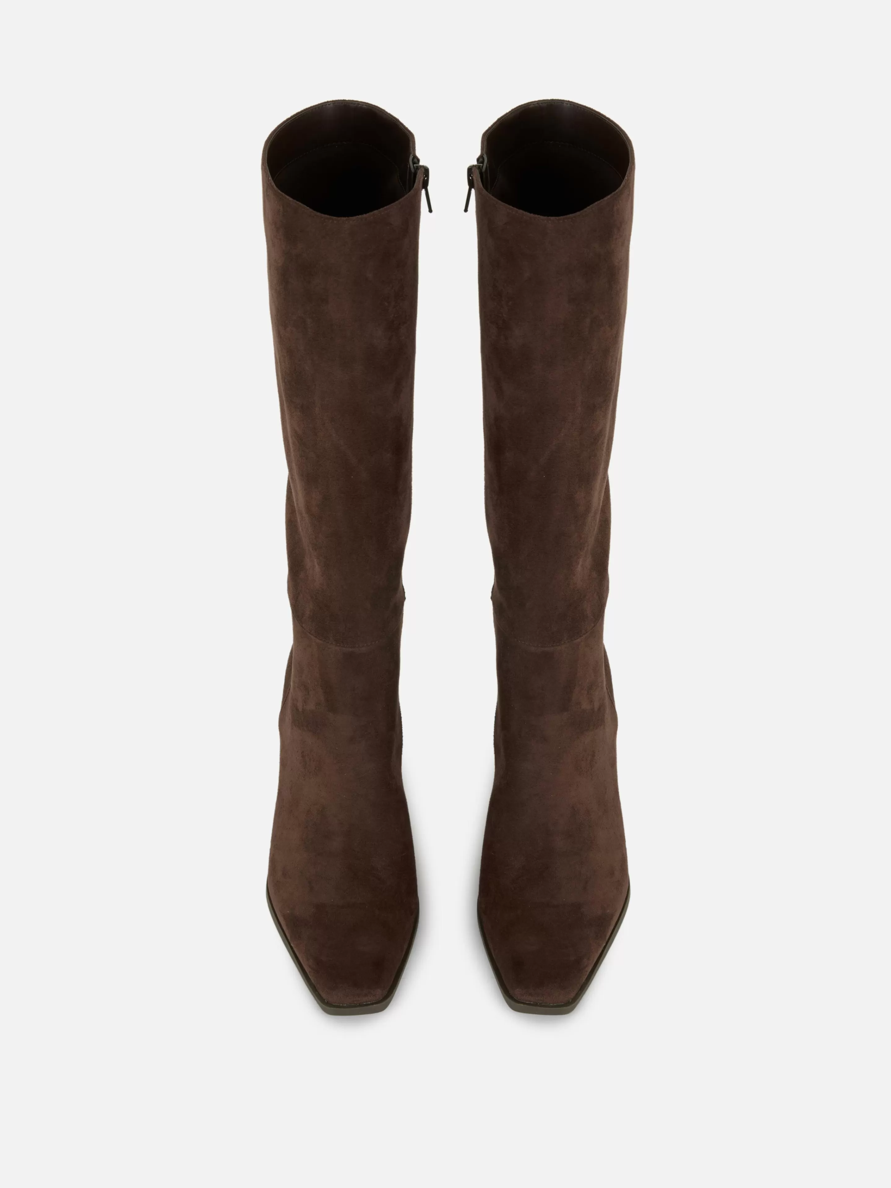 Botas*Primark Botas Salto Alto Cano Alto Chocolate