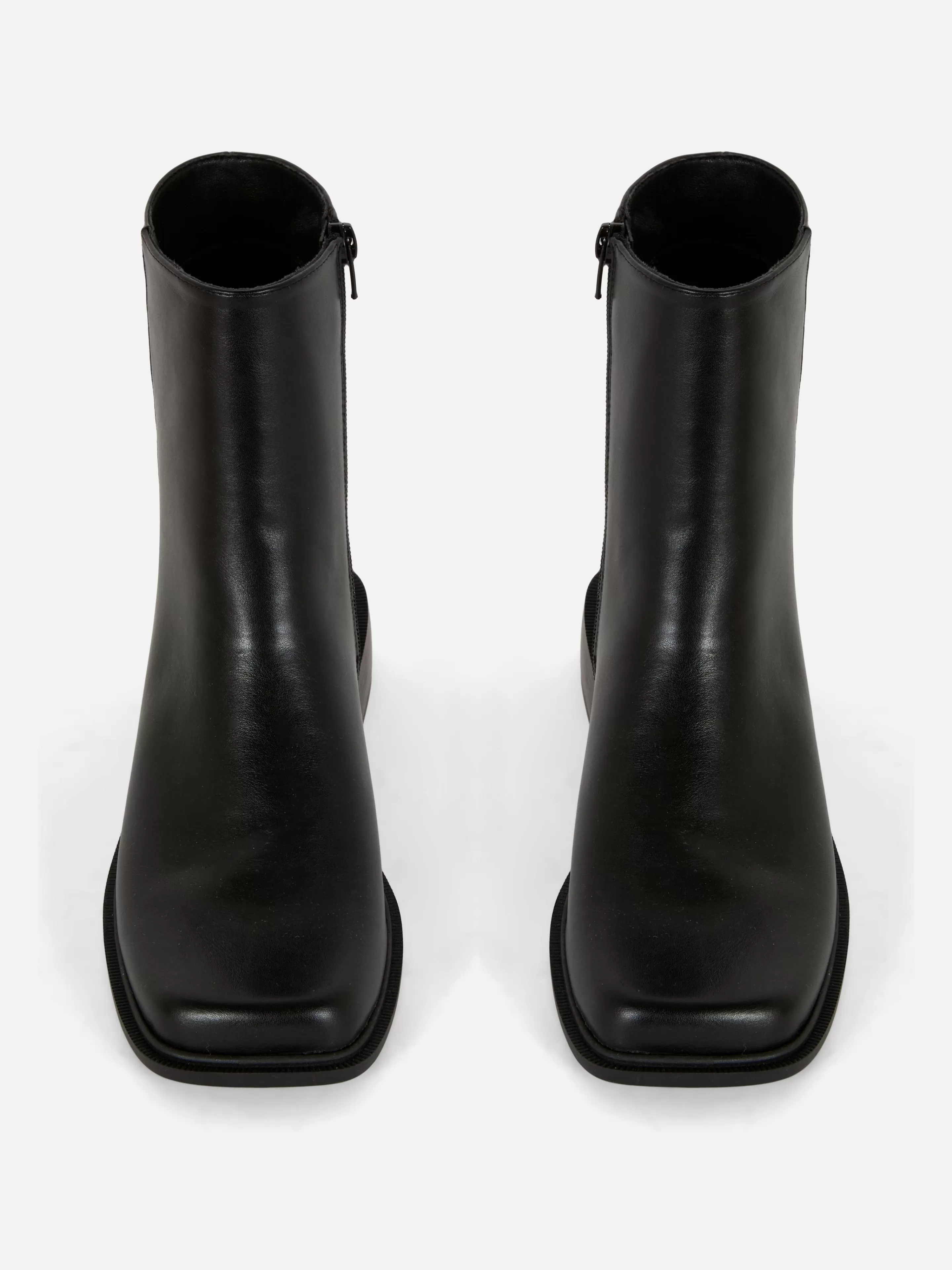 Botas*Primark Botins Biqueira Quadrada Preto