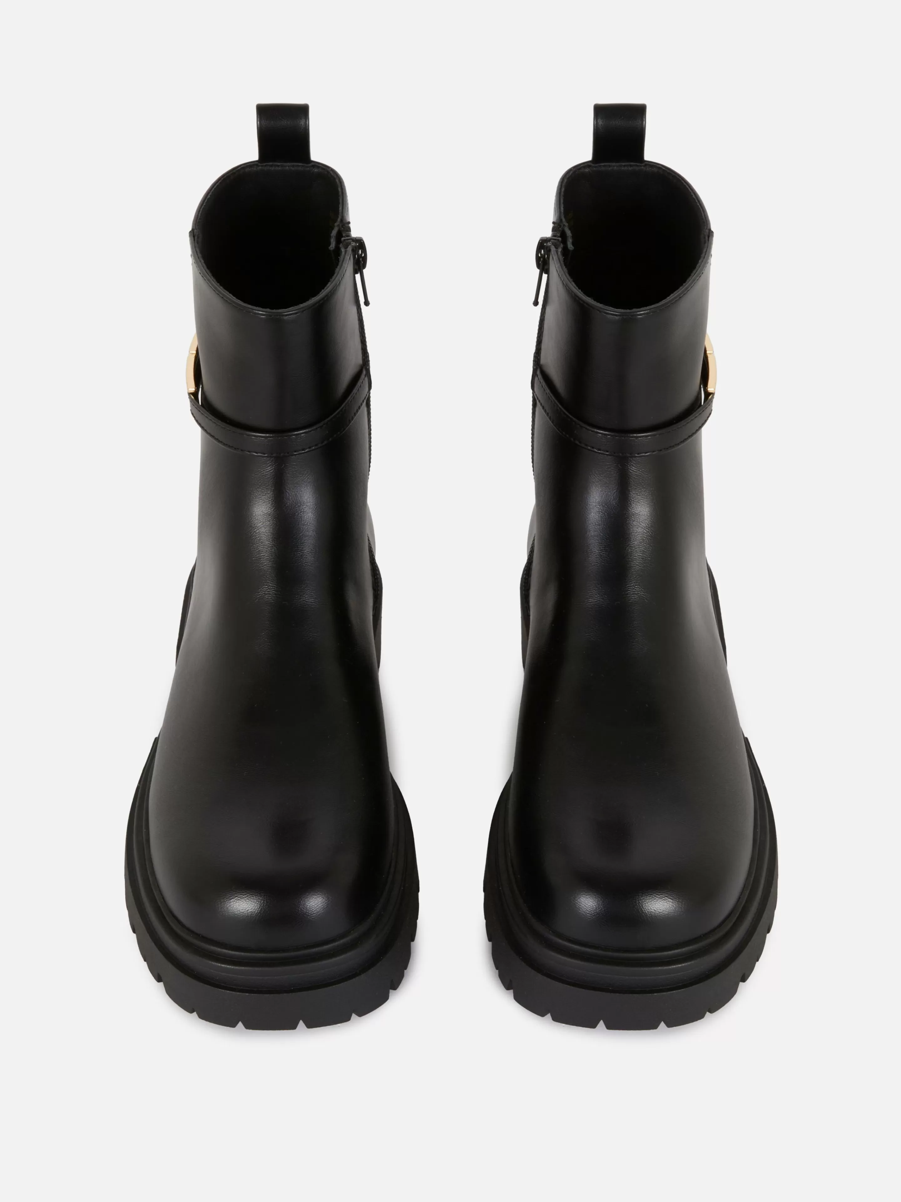 Botas*Primark Botins Detalhe Fivela Preto