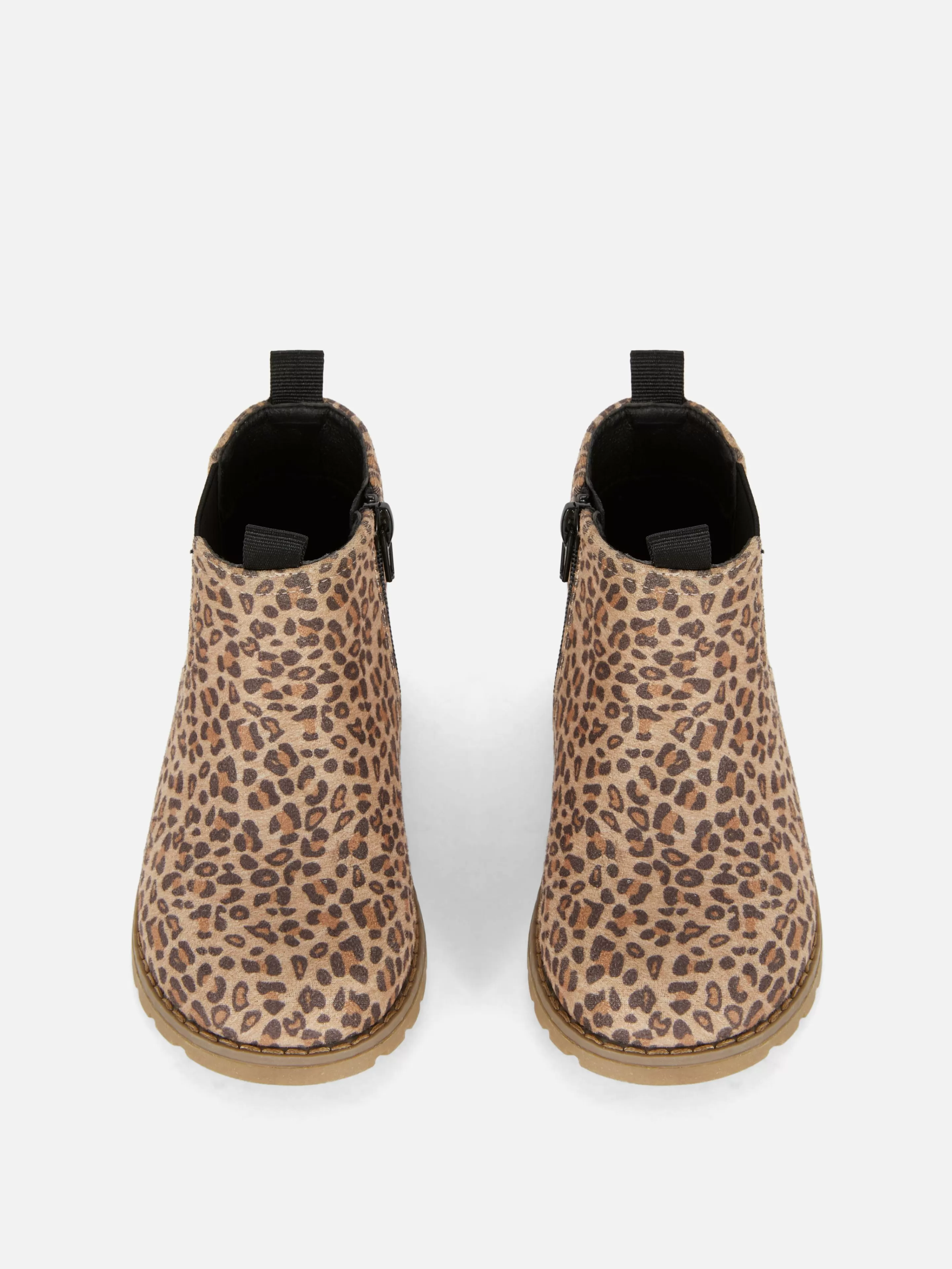 Botas E Galochas*Primark Botins Fecho Correr Leopardo Castanho claro