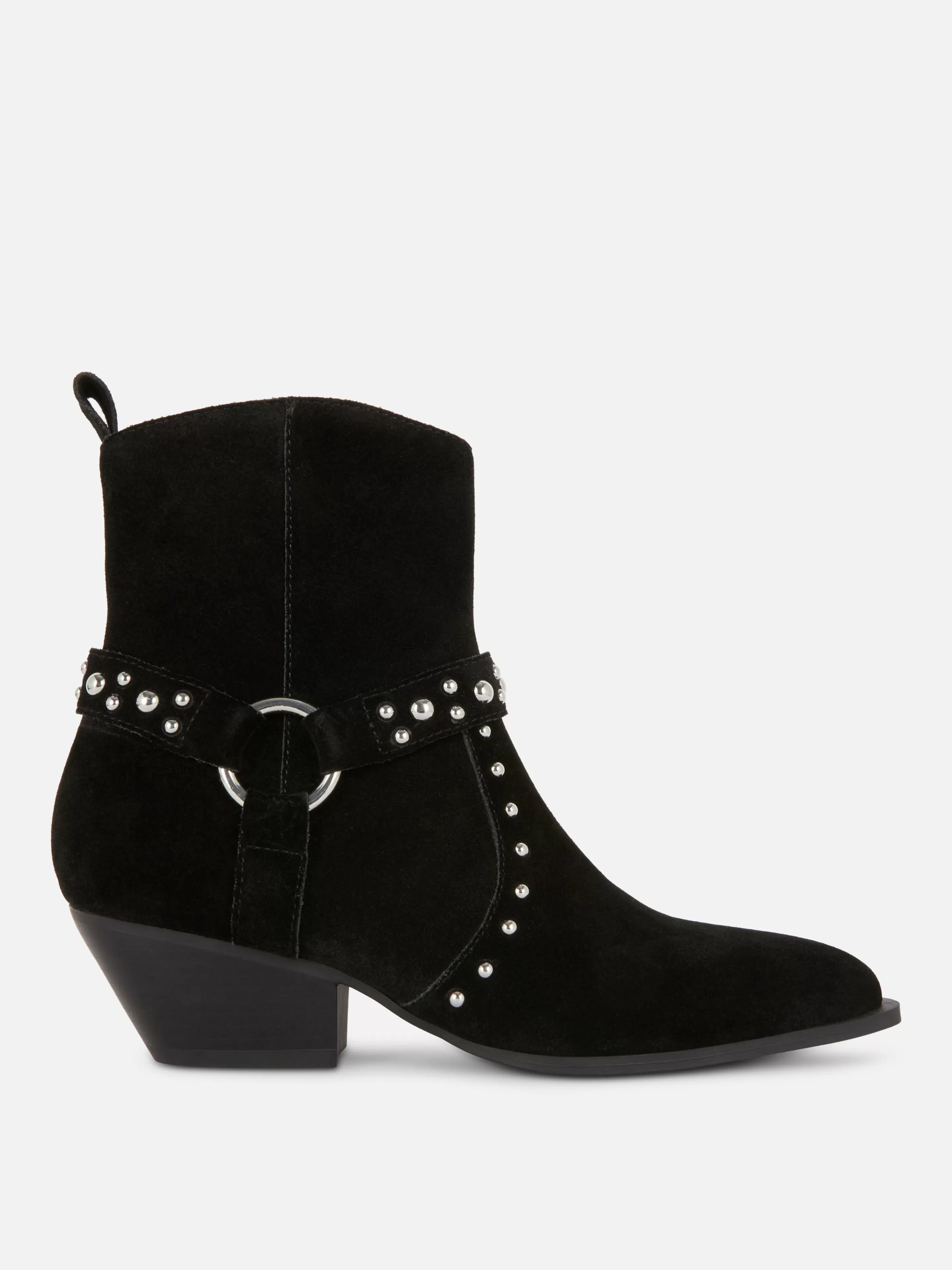 Botas*Primark Botins Imitação Camurça Tachas Rita Ora Preto