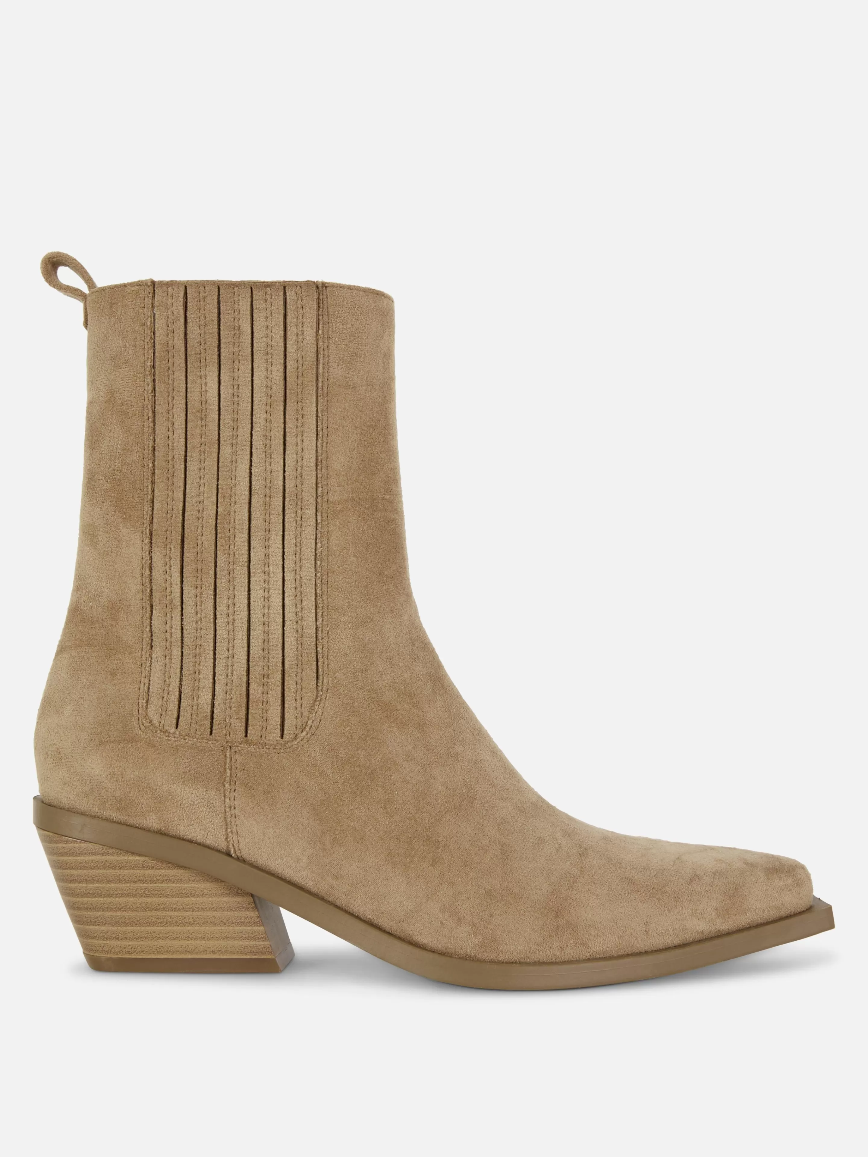 Botas*Primark Botins Salto Baixo Western Cinzento-acastanhado