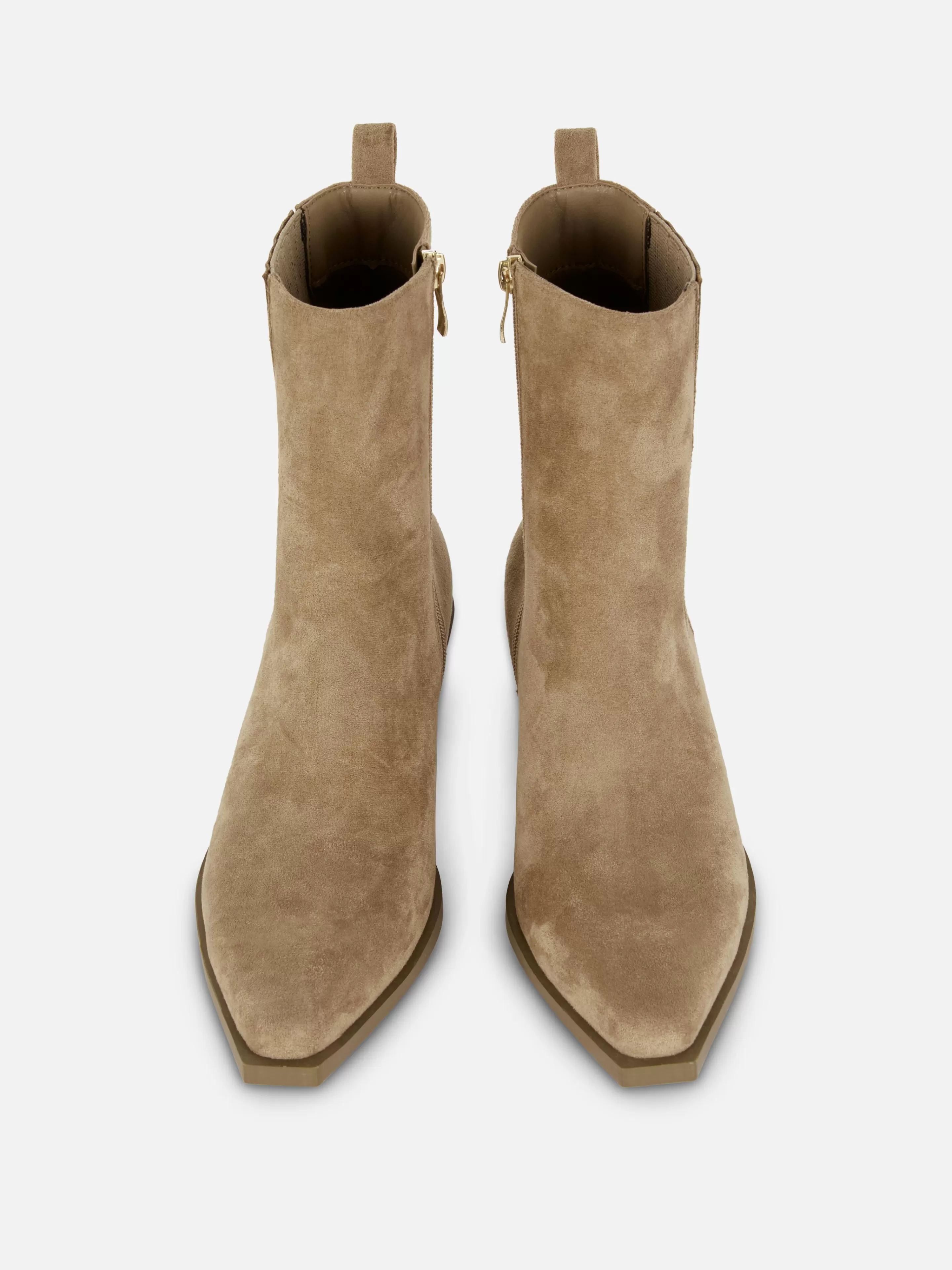 Botas*Primark Botins Salto Baixo Western Cinzento-acastanhado