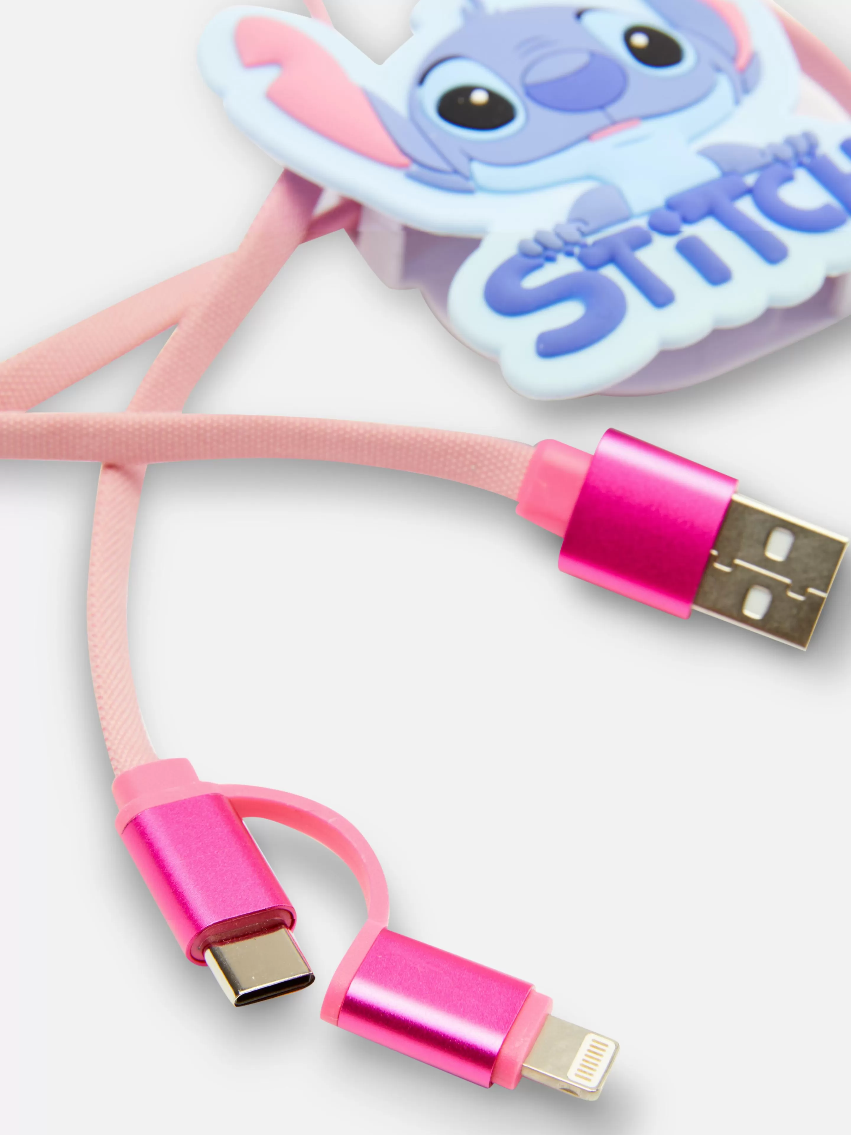 Carregadores*Primark Cabo USB Forma Disney Stitch Azul