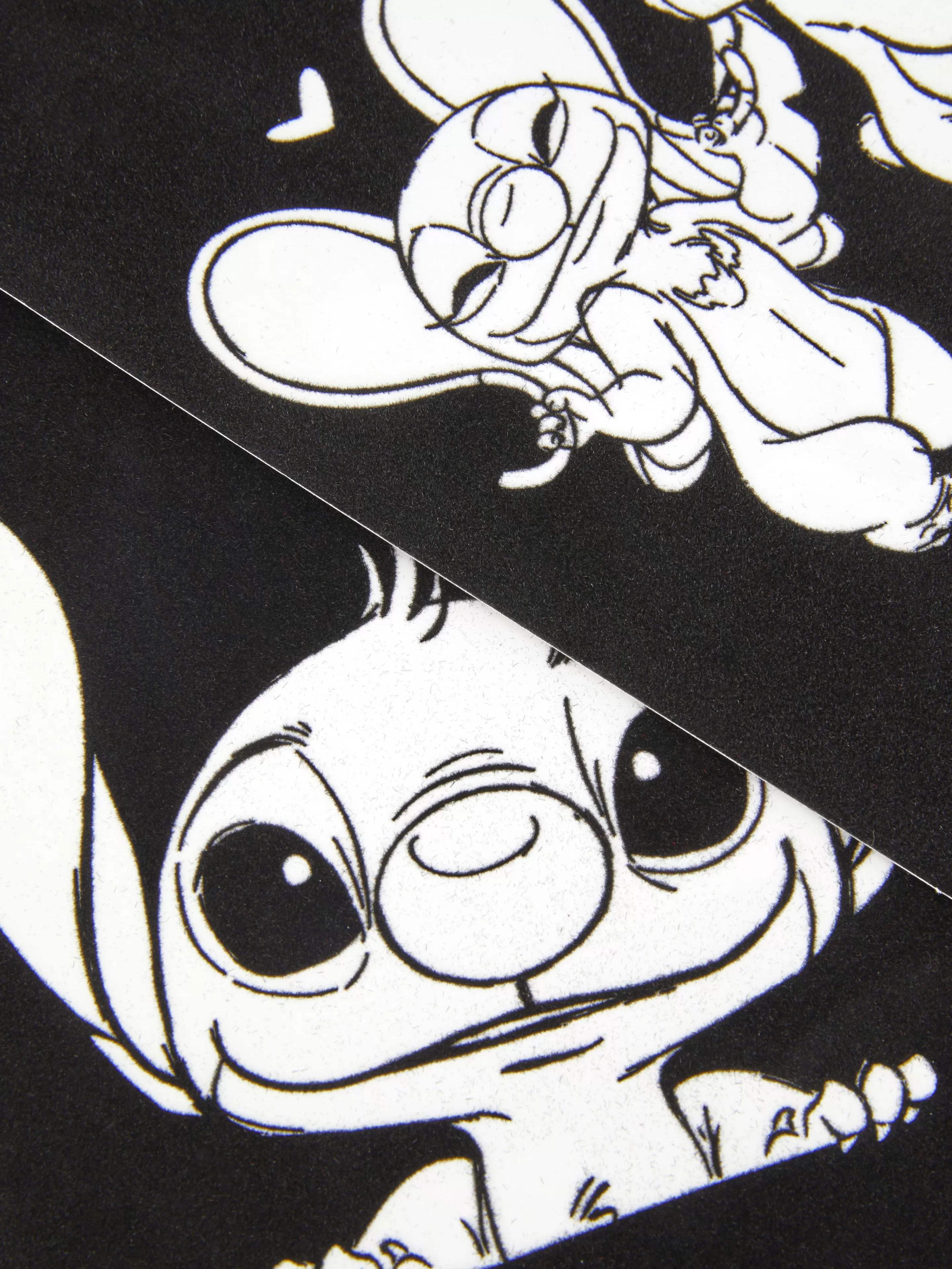 Trabalhos Manuais*Primark Caderno Colorir Veludo Disney Stitch Cor-de-rosa