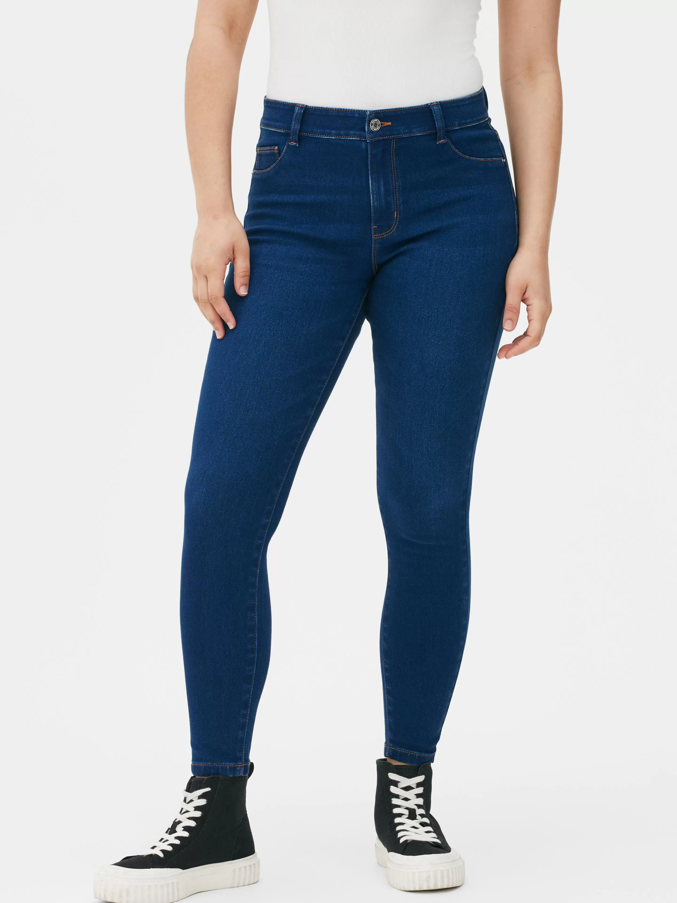 Ganga | Calças De Ganga*Primark Calças Ganga Skinny Elásticas Azul