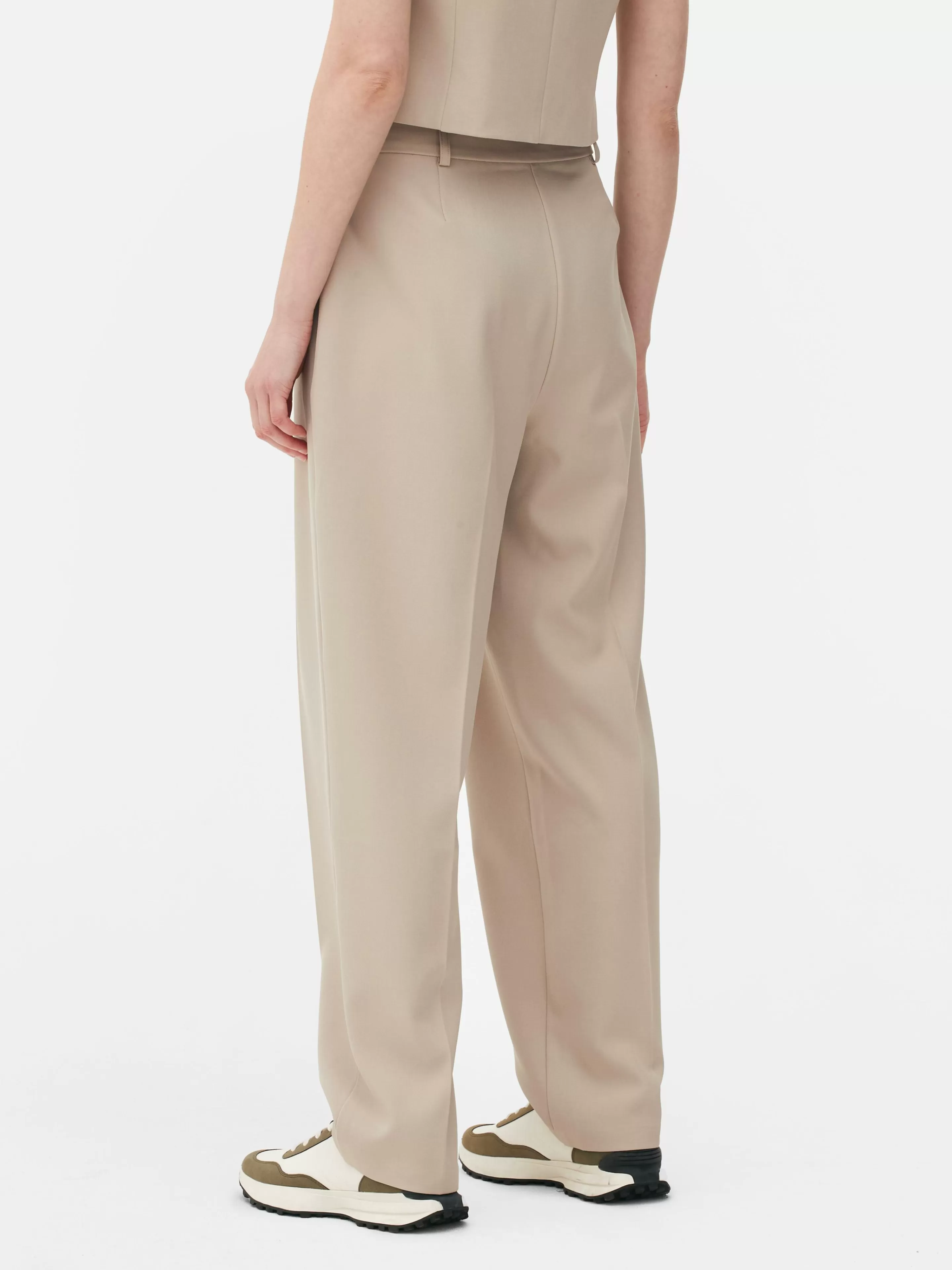 Calças E Leggings*Primark Calças Medida Corte Perna Direita Conj. Coordenado Pedra