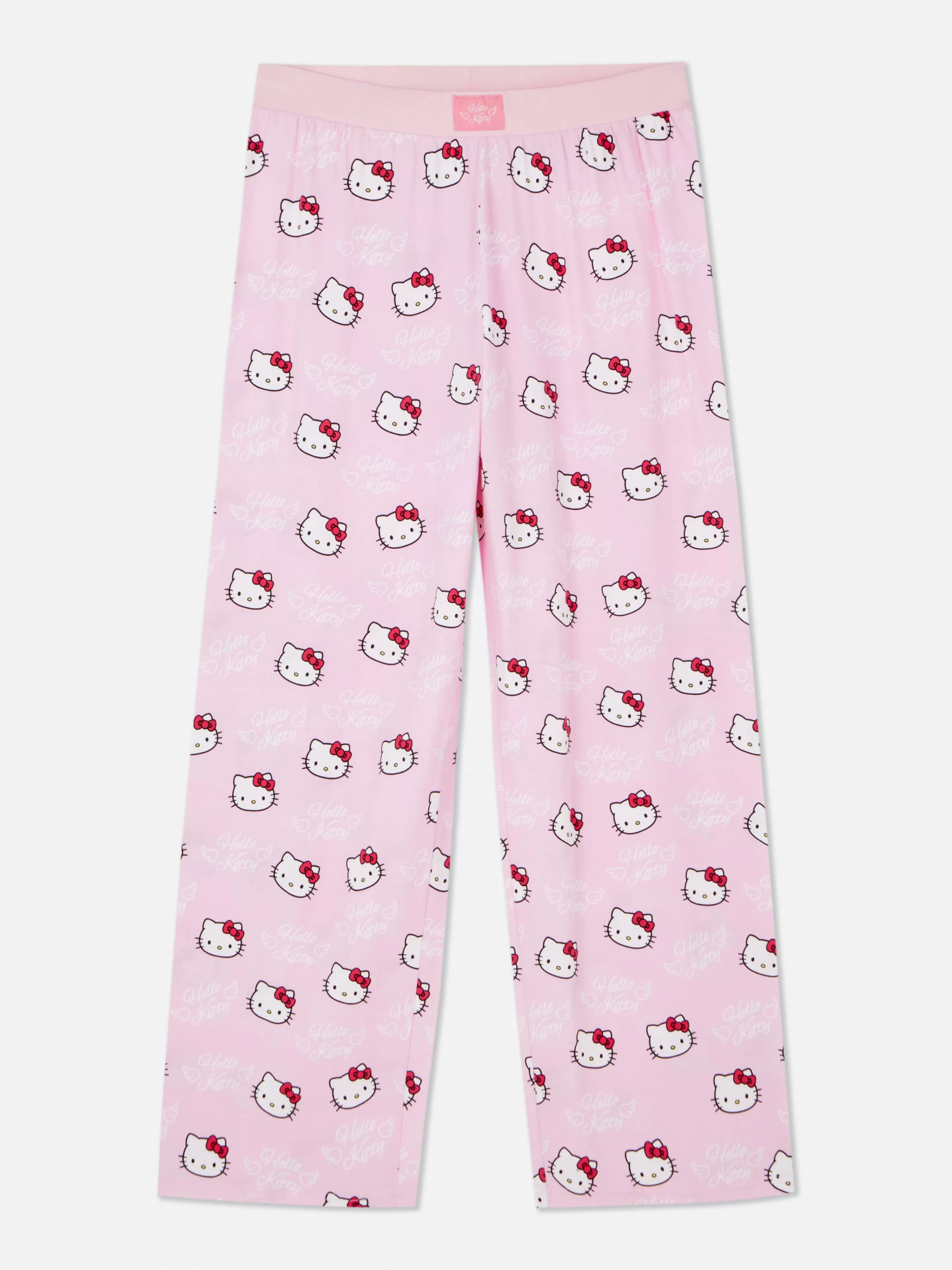 Calças De Pijama*Primark Calças Pijama Corte Perna Larga Hello Kitty Cor-de-rosa