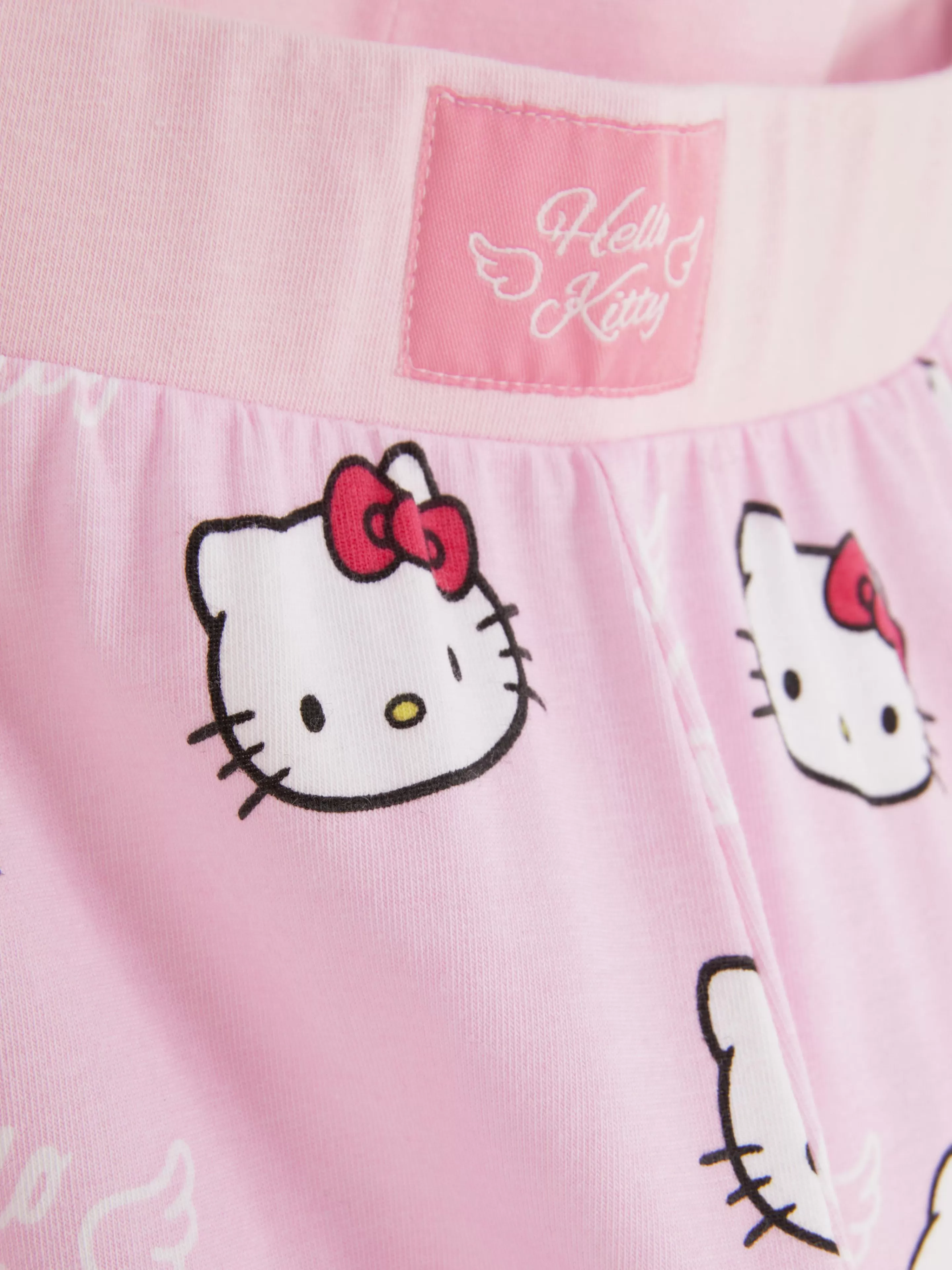 Calças De Pijama*Primark Calças Pijama Corte Perna Larga Hello Kitty Cor-de-rosa