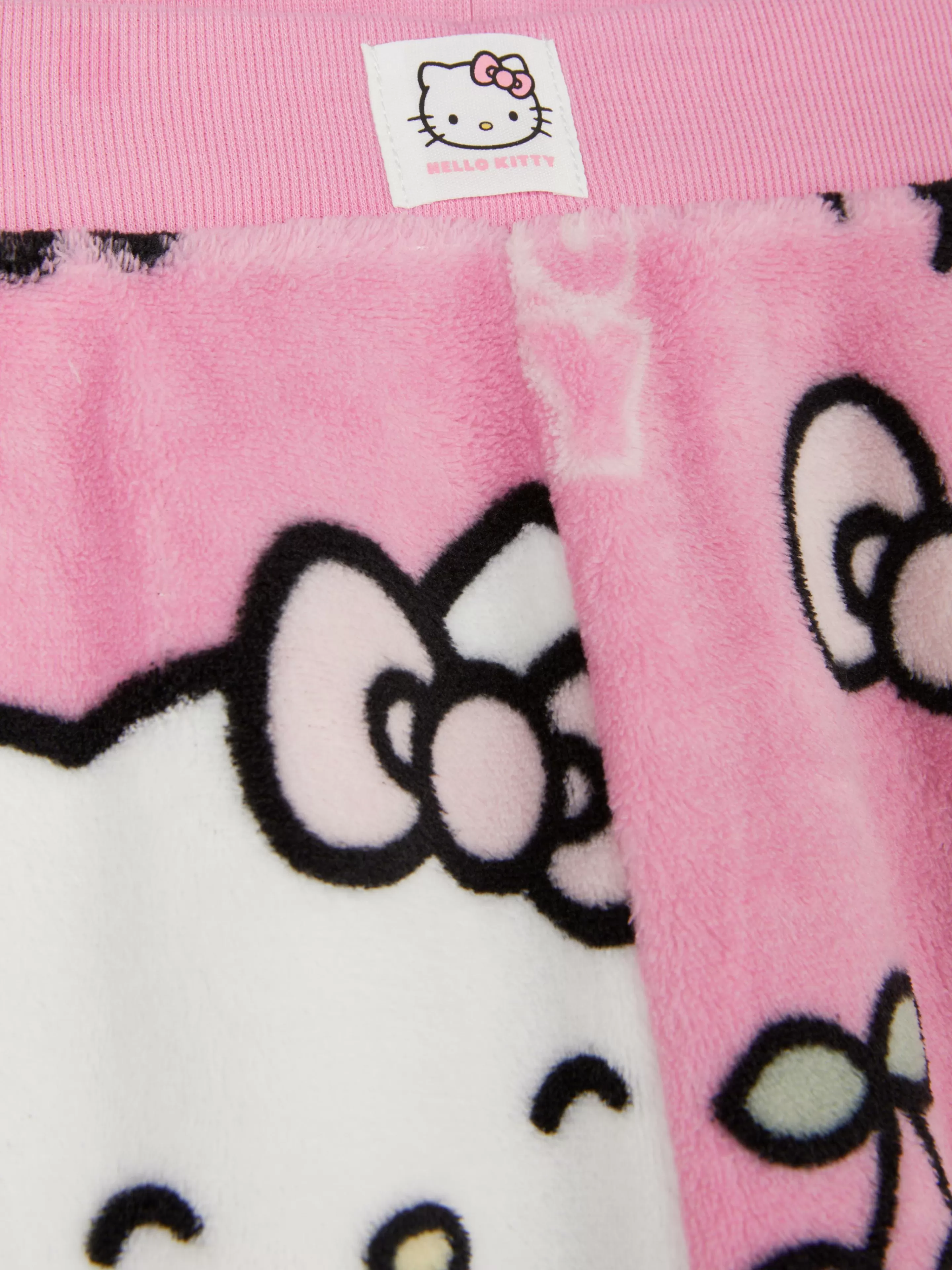 Calças De Pijama*Primark Calças Pijama Corte Perna Larga Hello Kitty 50º Aniversário Cor-de-rosa