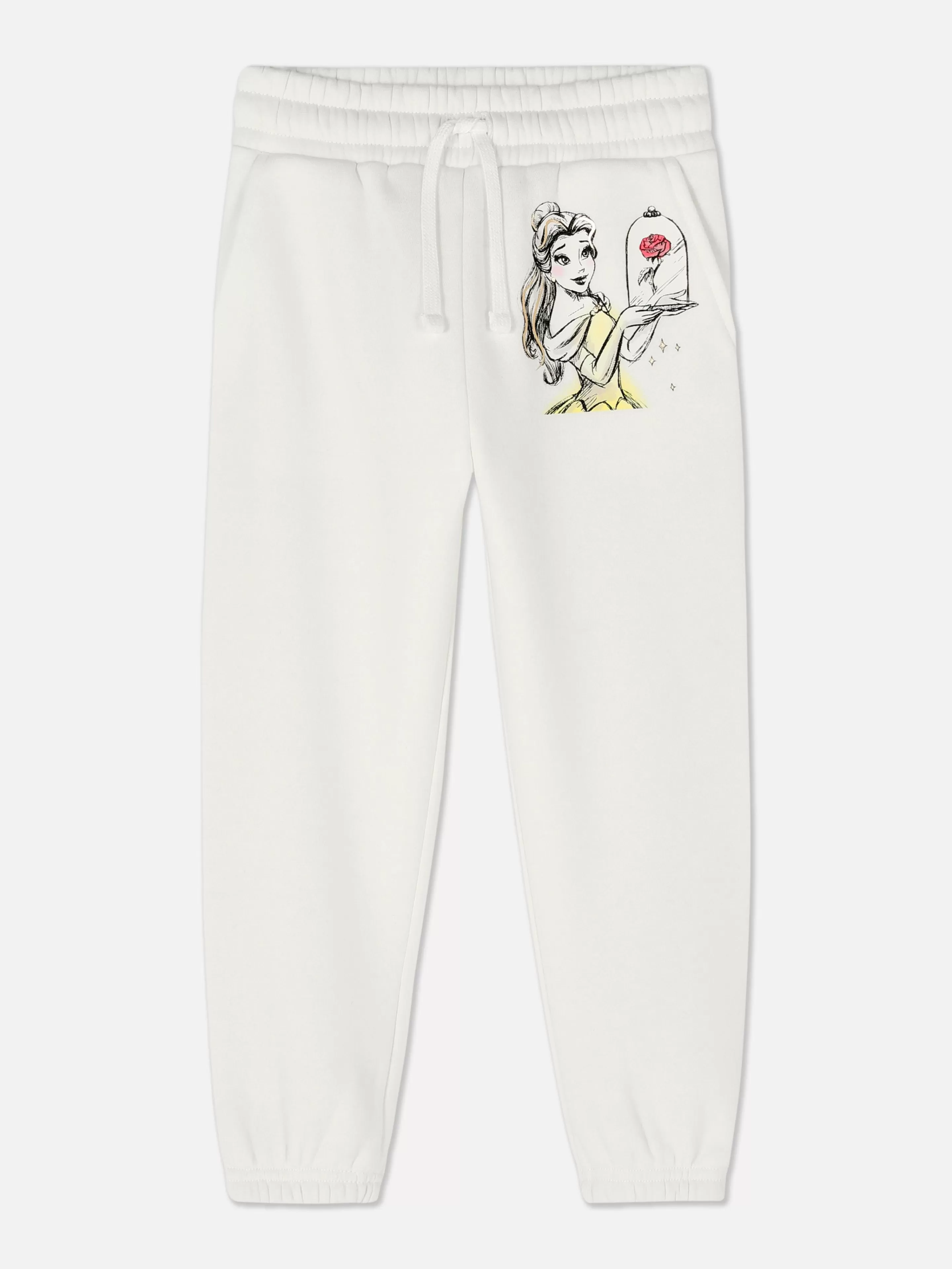 Calças De Treino*Primark Calças Treino Conj. Coord. Disney A Bela E O Monstro Branco