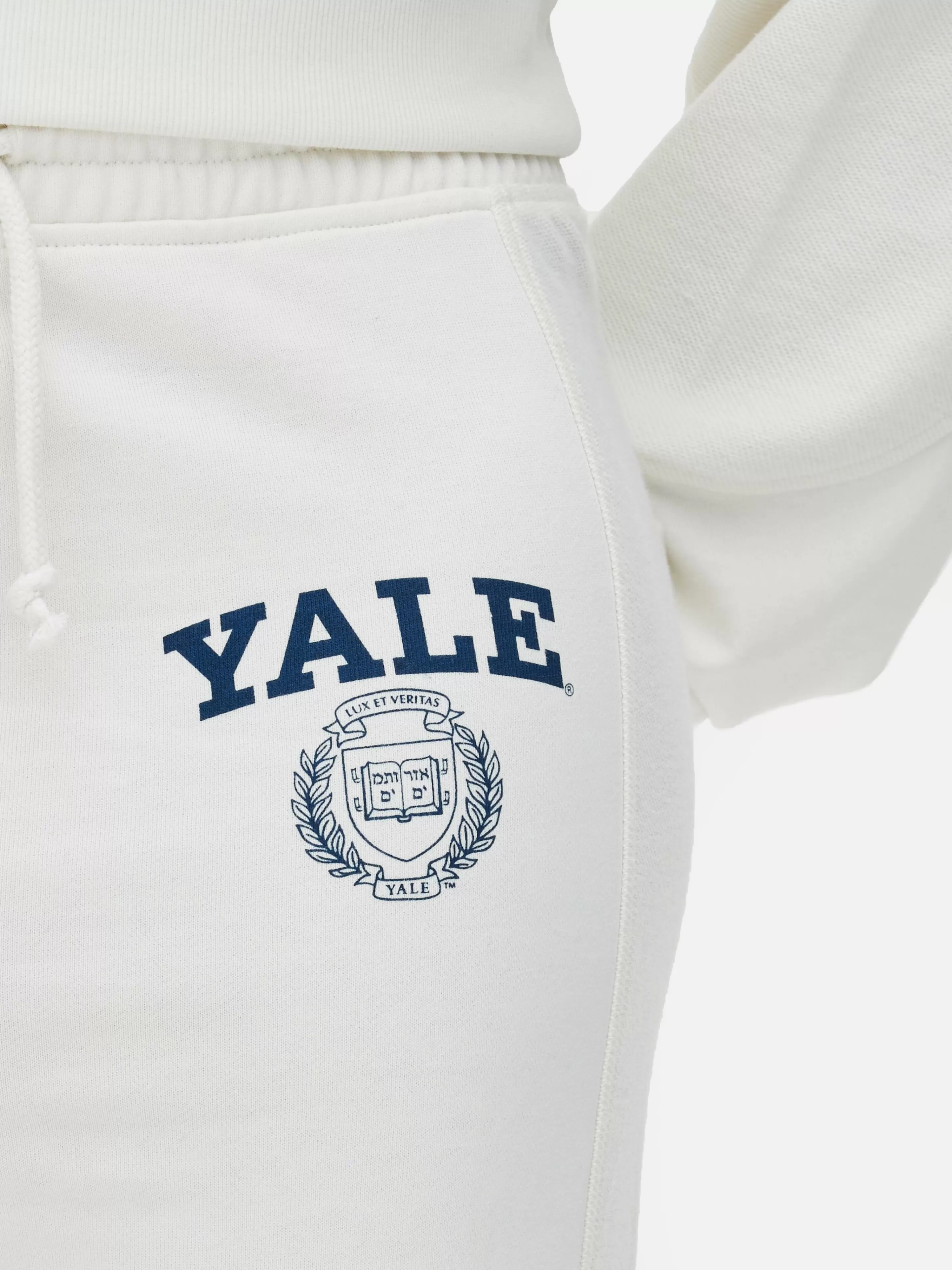 Calças De Treino*Primark Calças Treino Conj. Coordenado Cordão Gráficas Yale Marfim