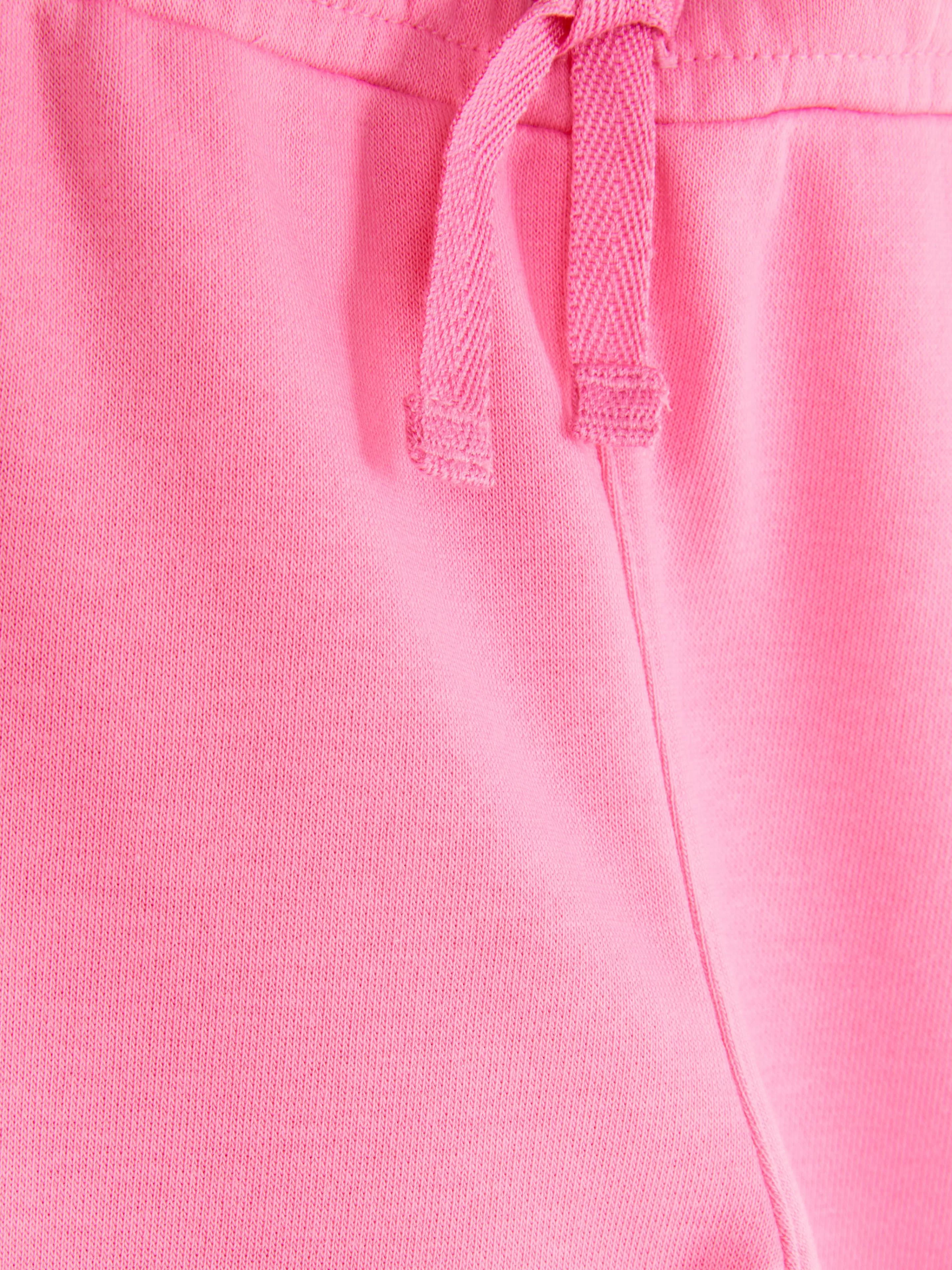 Calças E Leggings*Primark Calças Treino Conjunto Coordenado Punhos Cordão Rosa-choque