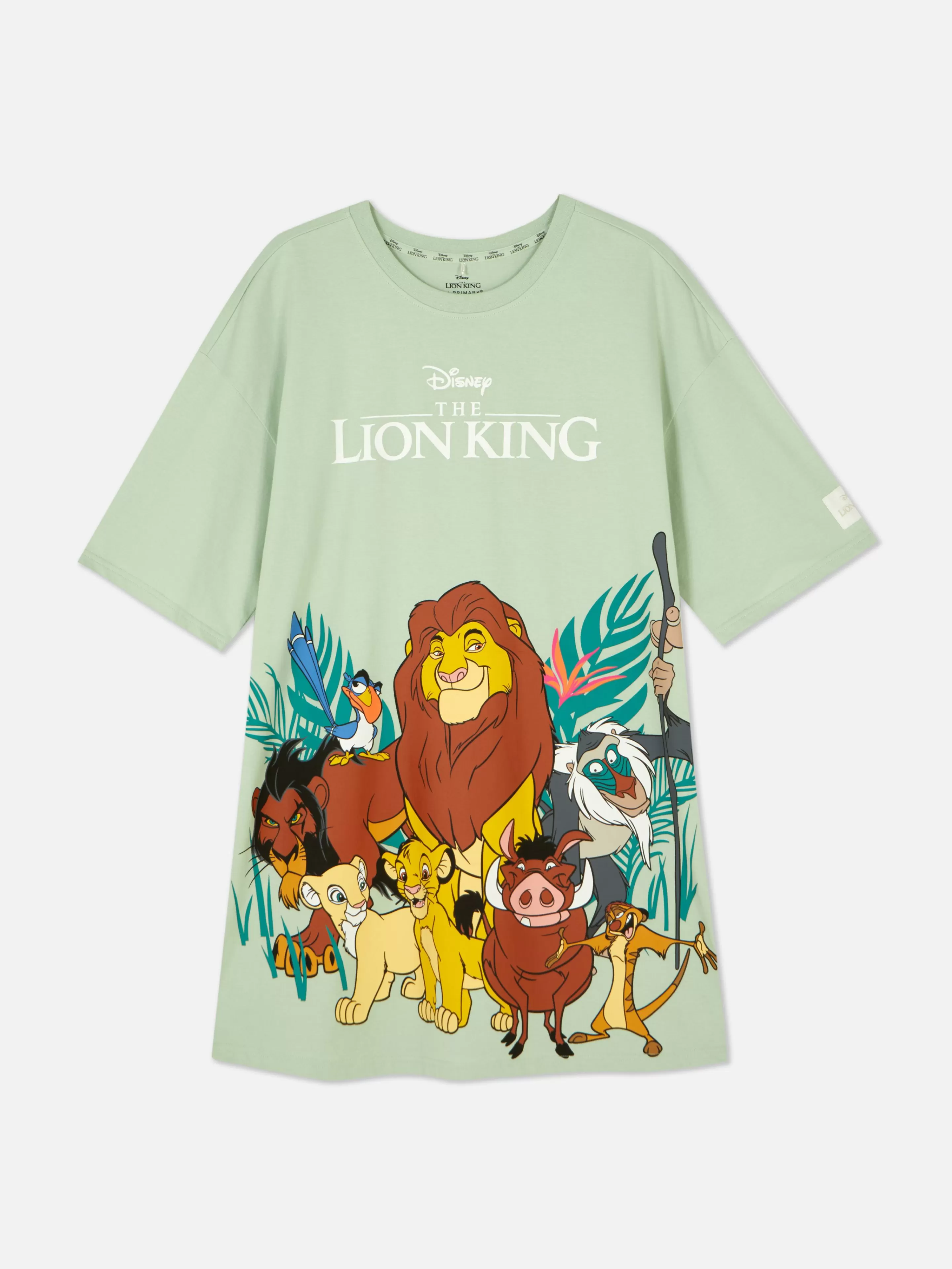 Camisas De Noite E Camisas De Dormir*Primark Camisa Noite Disney The Lion King 30º Aniversário Verde-claro