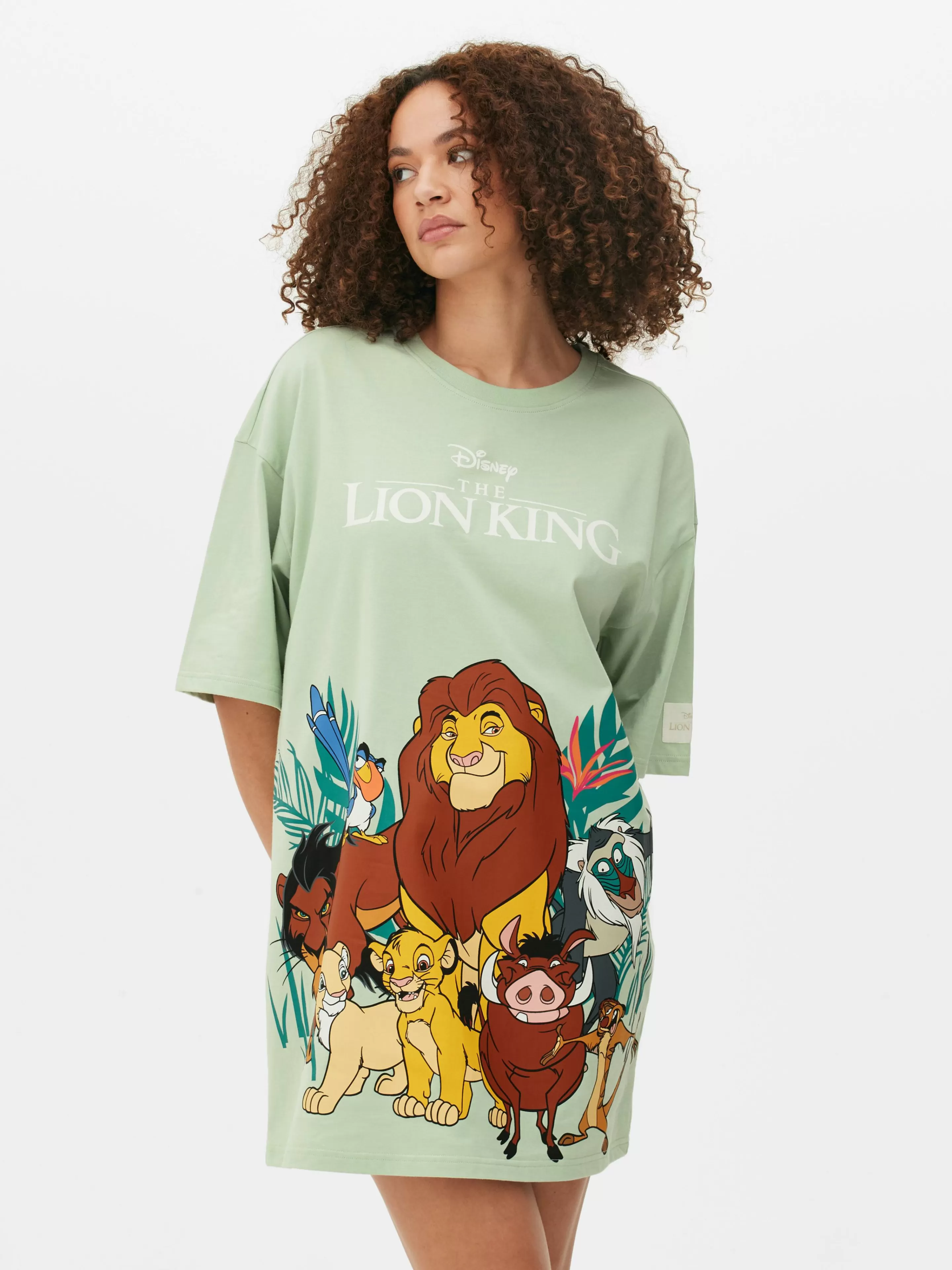 Camisas De Noite E Camisas De Dormir*Primark Camisa Noite Disney The Lion King 30º Aniversário Verde-claro