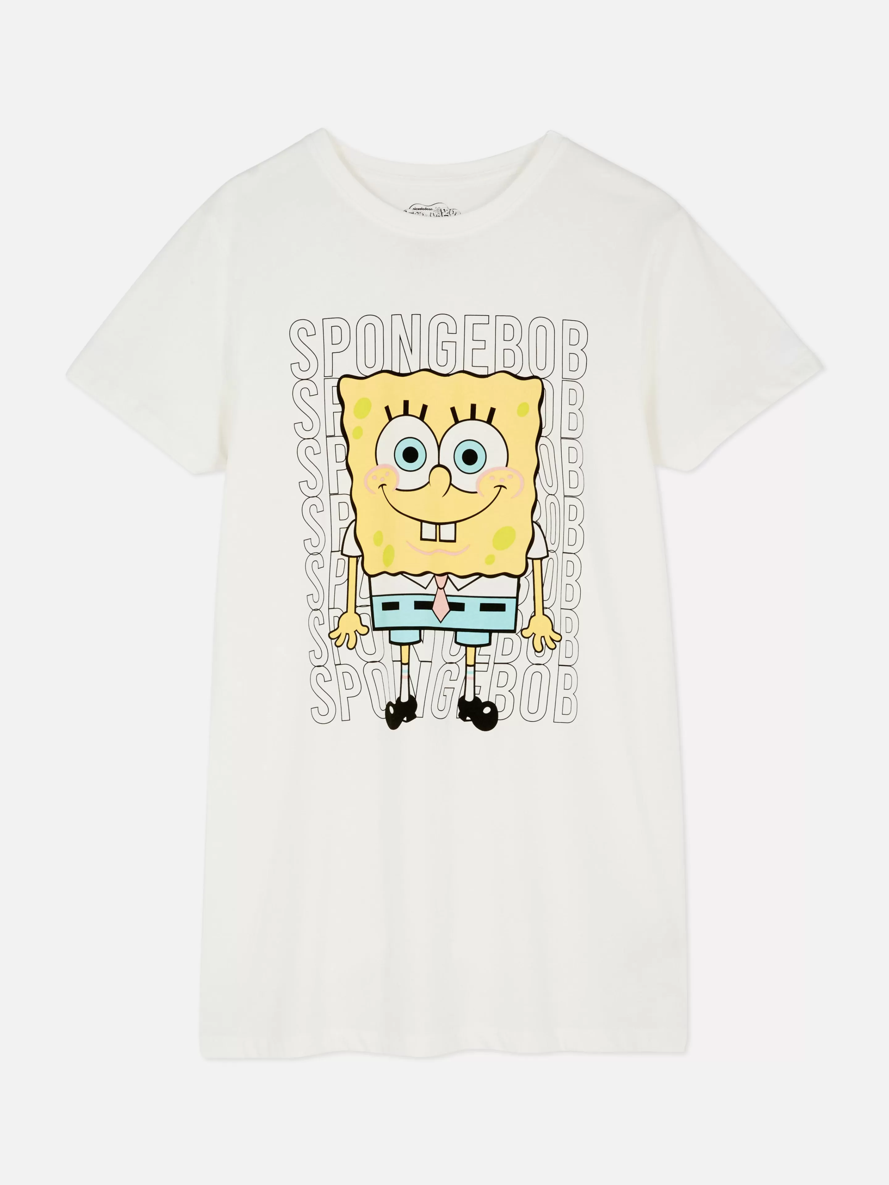 Camisas De Noite E Camisas De Dormir*Primark Camisa Noite Gráfica SpongeBob SquarePants Marfim