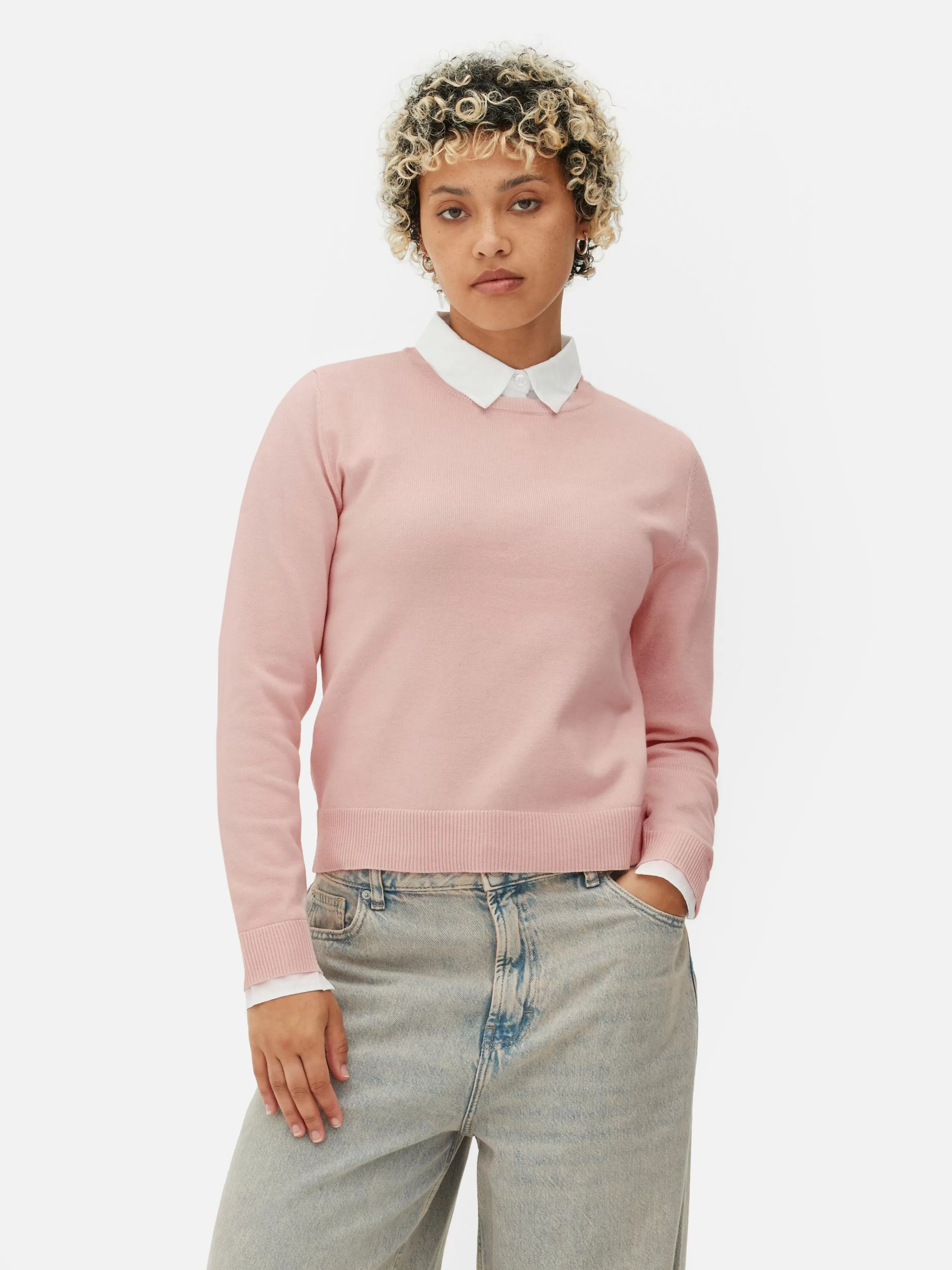 Camisolas E Casacos De Malha*Primark Camisa/camisola 2 Em 1 Rosa-pálido