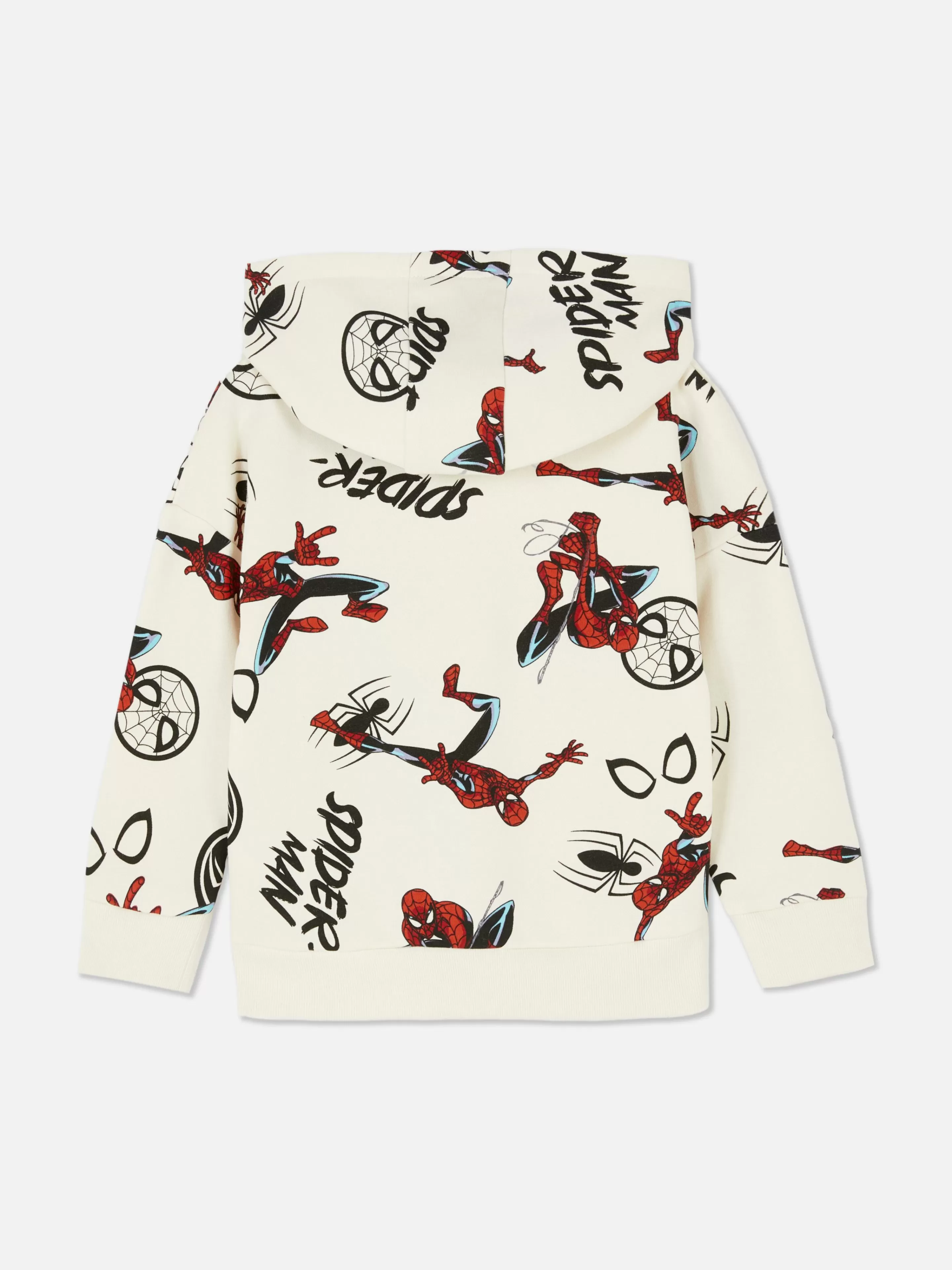 Camisolas Com E Sem Capuz*Primark Camisola C/ Capuz Estampado Marvel Homem-Aranha Cru