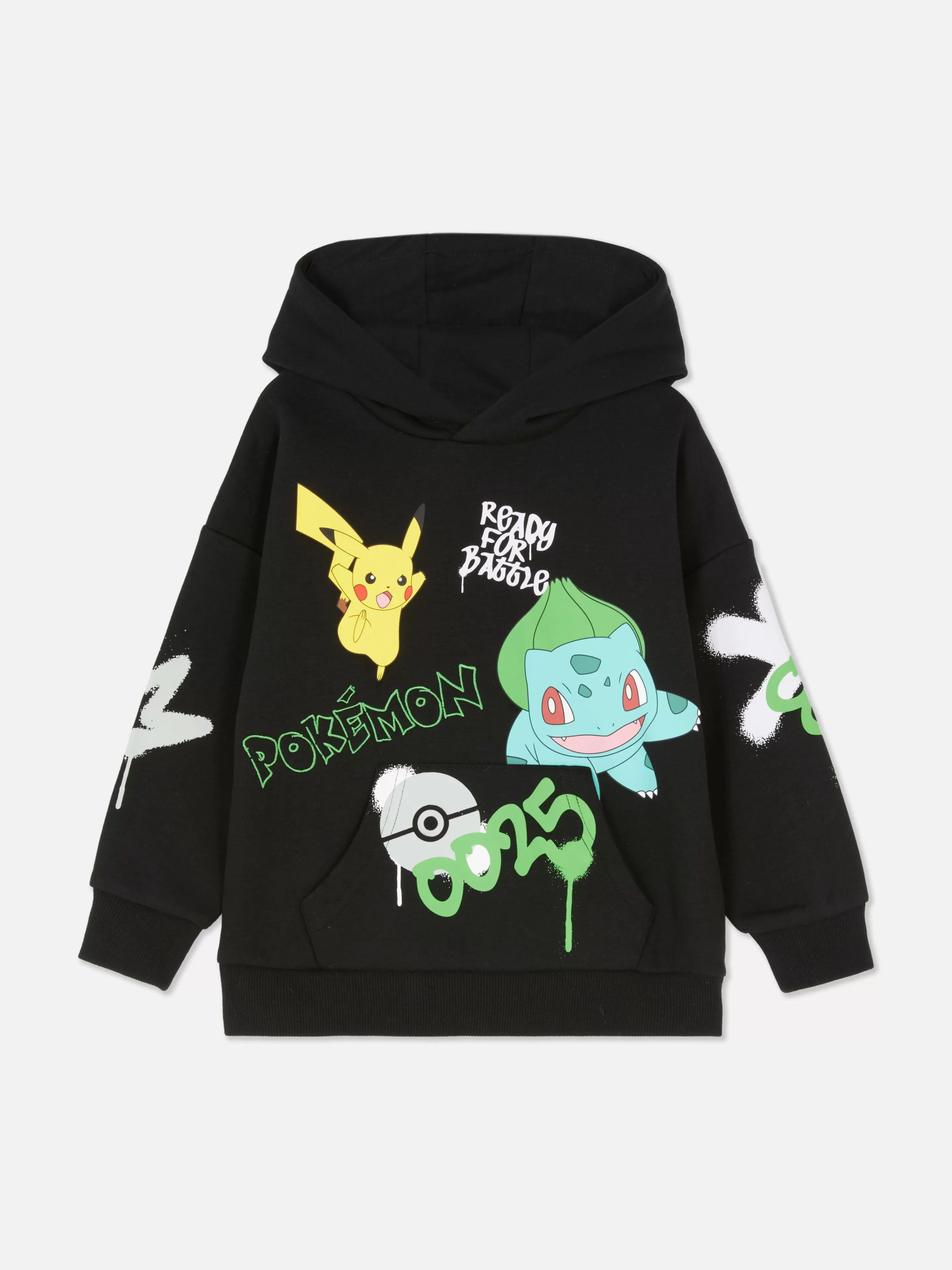 Camisolas Com E Sem Capuz*Primark Camisola Capuz Coordenada Pokémon Preto