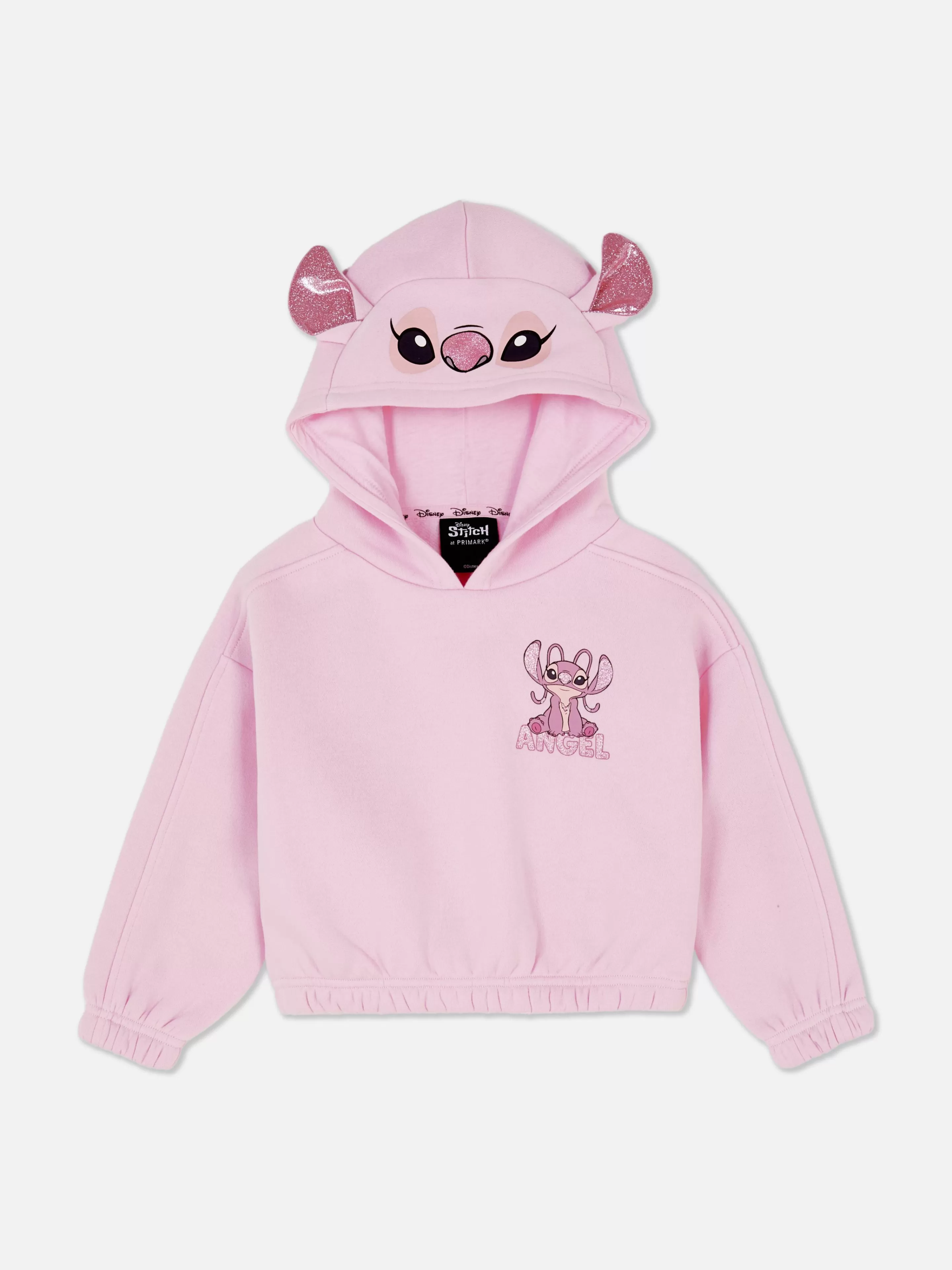 Camisolas Com E Sem Capuz*Primark Camisola Capuz Curta Disney Angel Cor-de-rosa