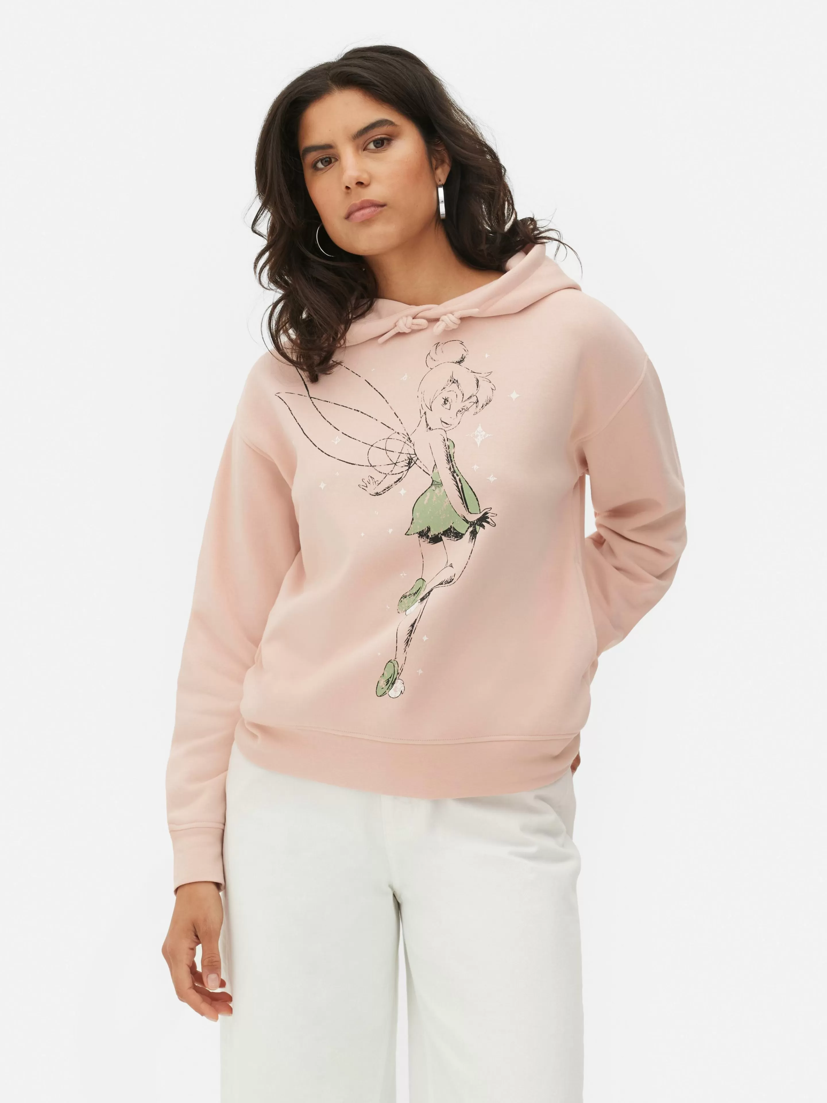 Camisolas Com E Sem Capuz*Primark Camisola Capuz Disney Sininho Rosa-pálido