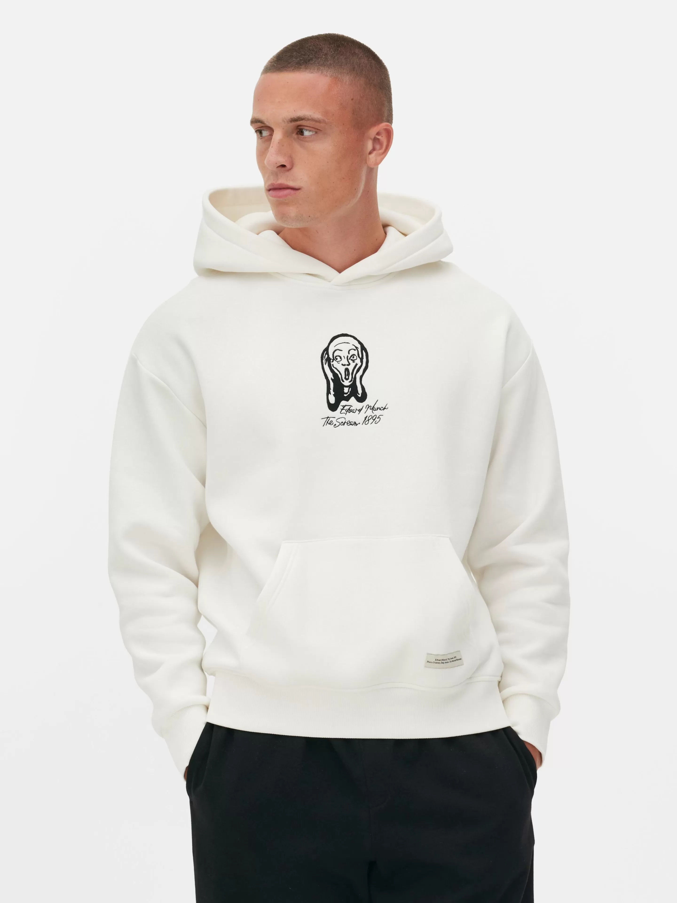 Camisolas E T-Shirts Com Estampado Gráfico | Camisolas Com E Sem Capuz*Primark Camisola Capuz Edvard Munch O Grito Cru