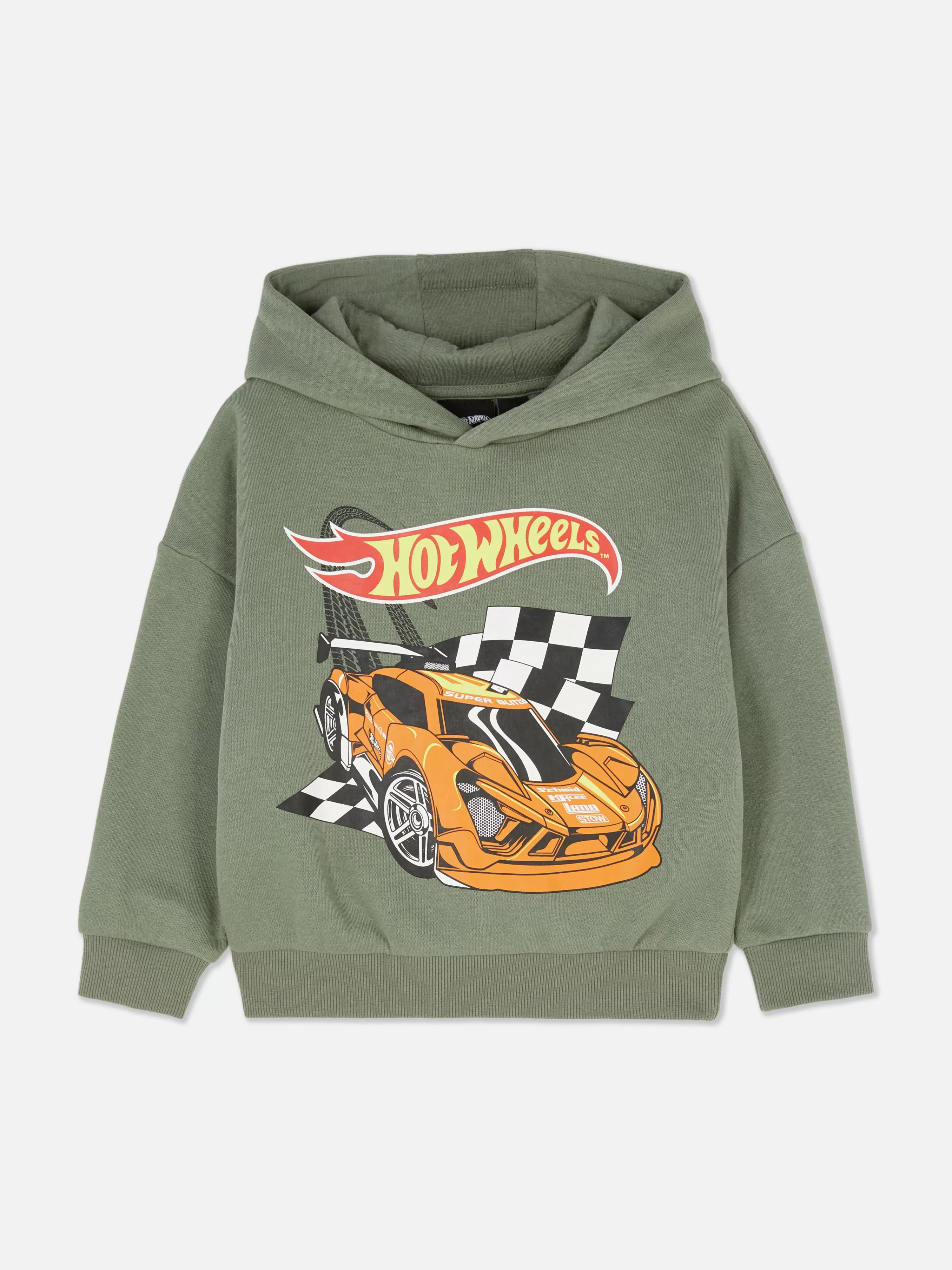 Camisolas Com E Sem Capuz*Primark Camisola Capuz Gráfico Hot Wheels Caqui