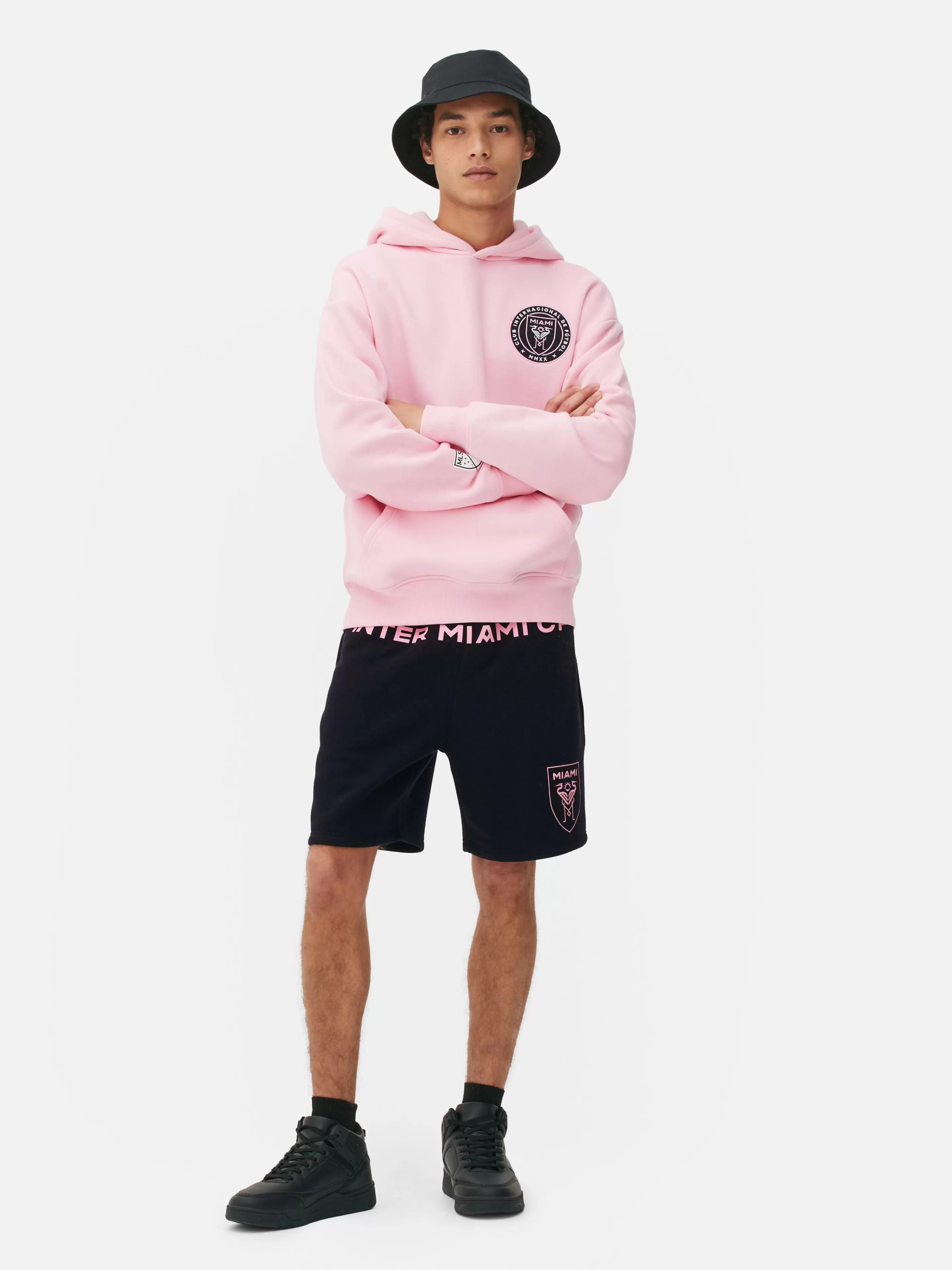 Camisolas Com E Sem Capuz*Primark Camisola Capuz Logótipo Inter Miami Cor-de-rosa