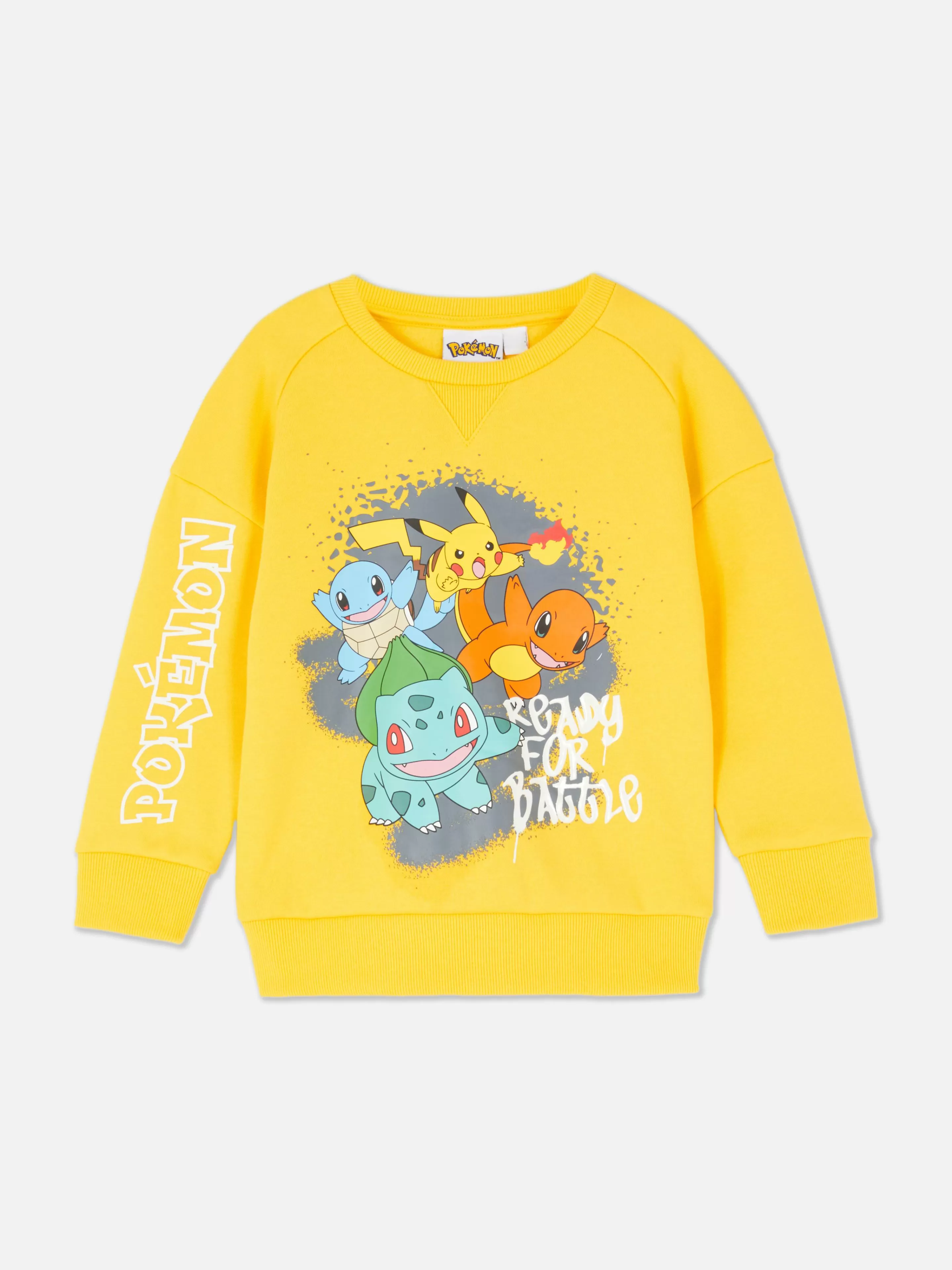 Camisolas Com E Sem Capuz*Primark Camisola Estampada Graffiti Pokémon Amarelo