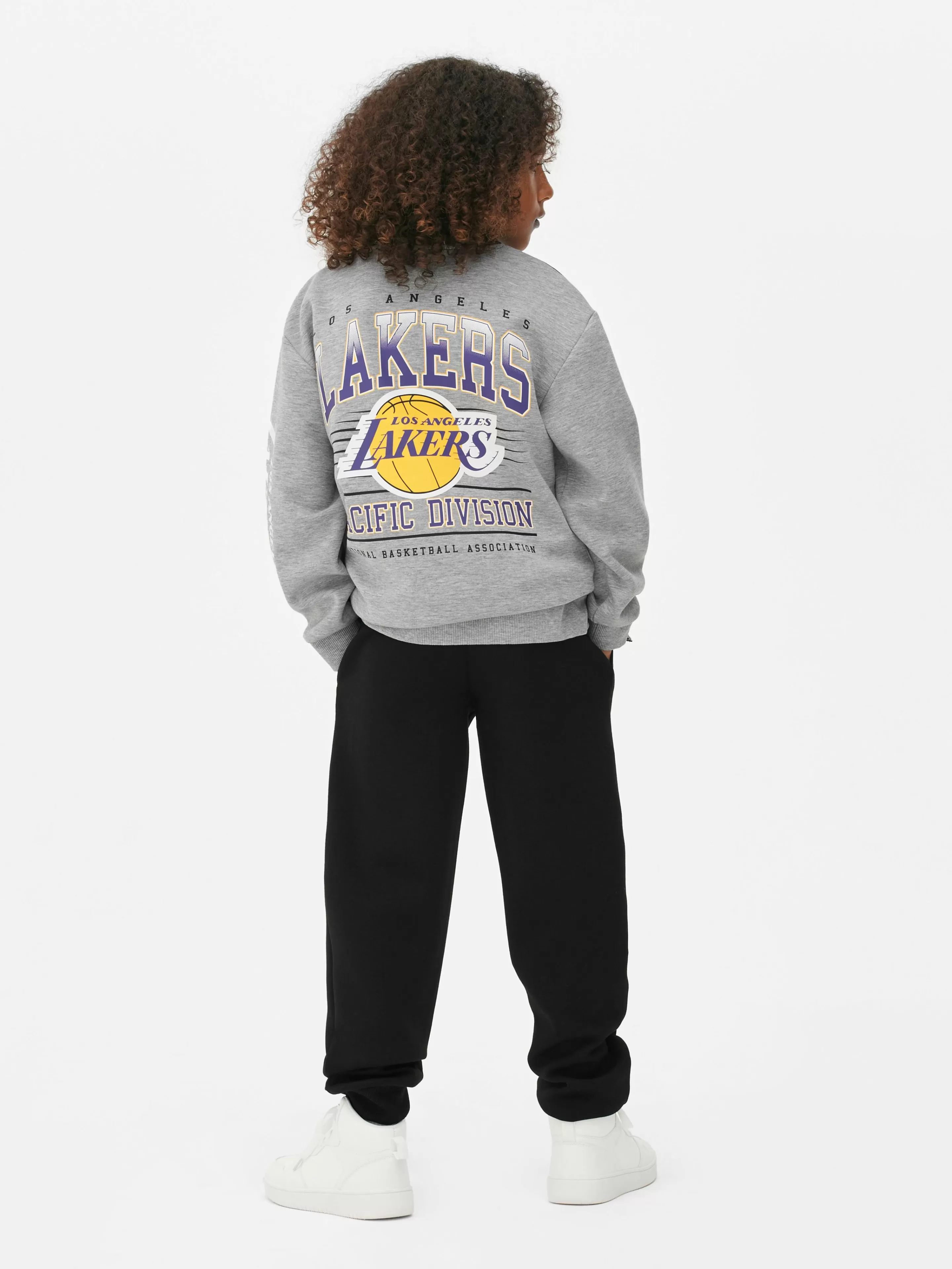 Camisolas Com E Sem Capuz*Primark Camisola Fecho Coordenada NBA Los Angeles Lakers Preto/Branco